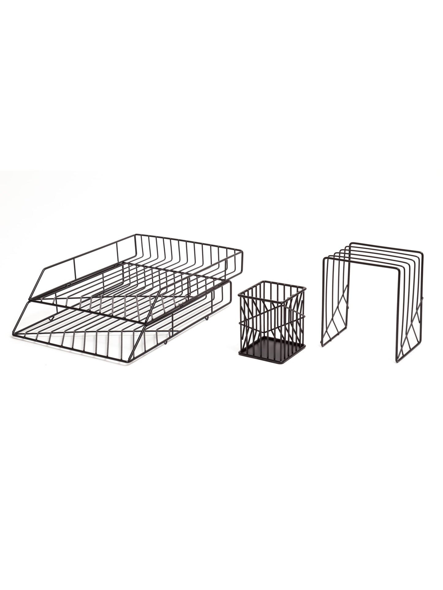U Brands Vena Desk Org Set, Vena, Black