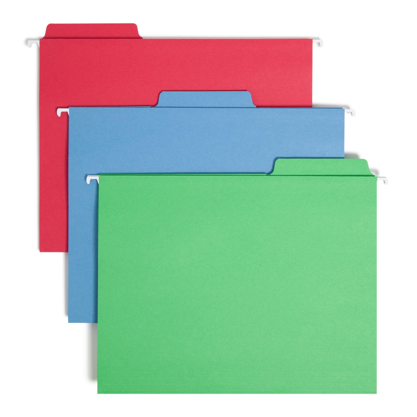FasTab® Hanging File Folders, 1/3-Cut Tab, Assorted Colors Color, Letter Size, Set of 1, 086486640534
