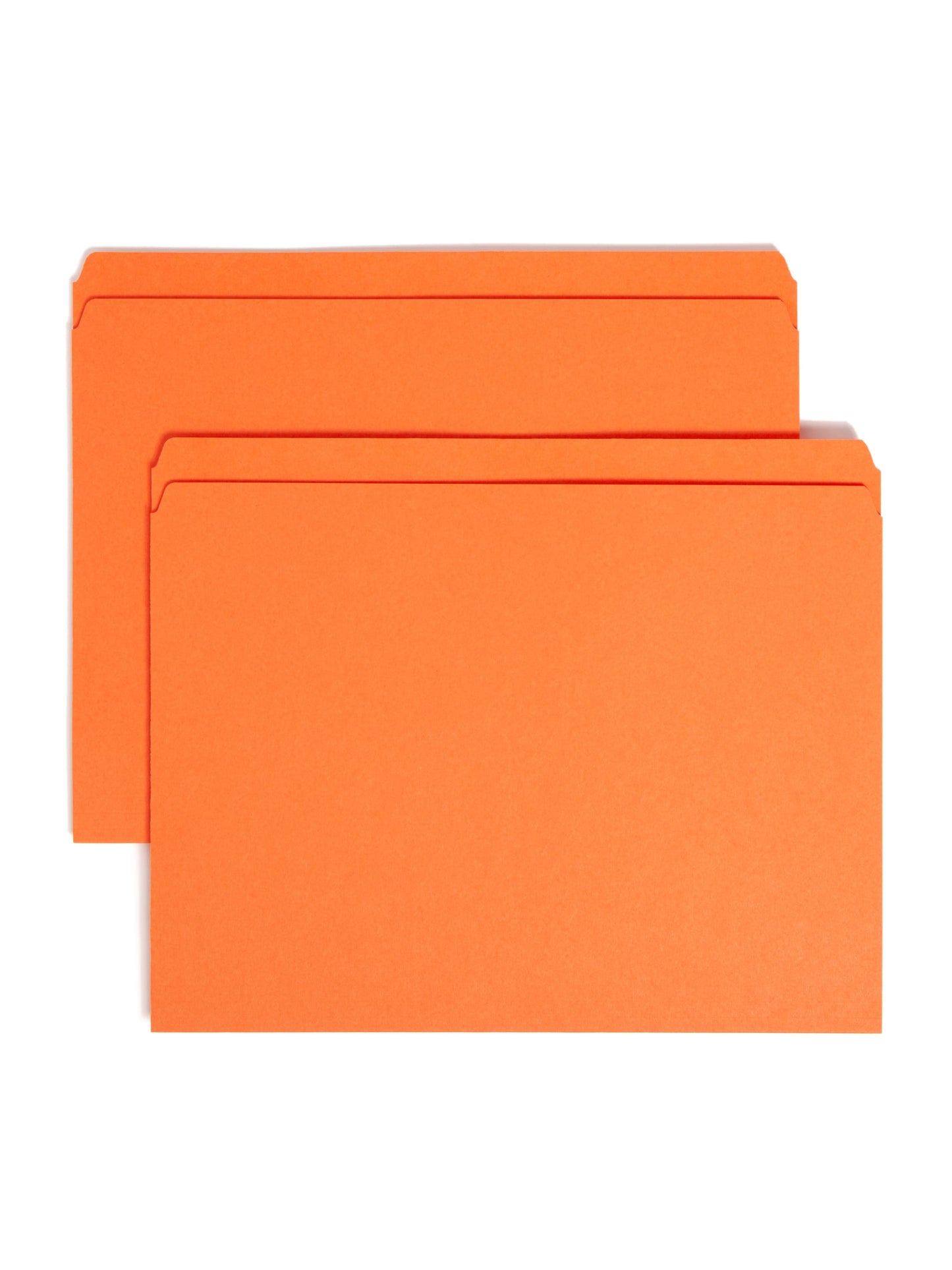 Standard File Folders, Straight-Cut Tab, Orange Color, Letter Size, Set of 100, 086486109413