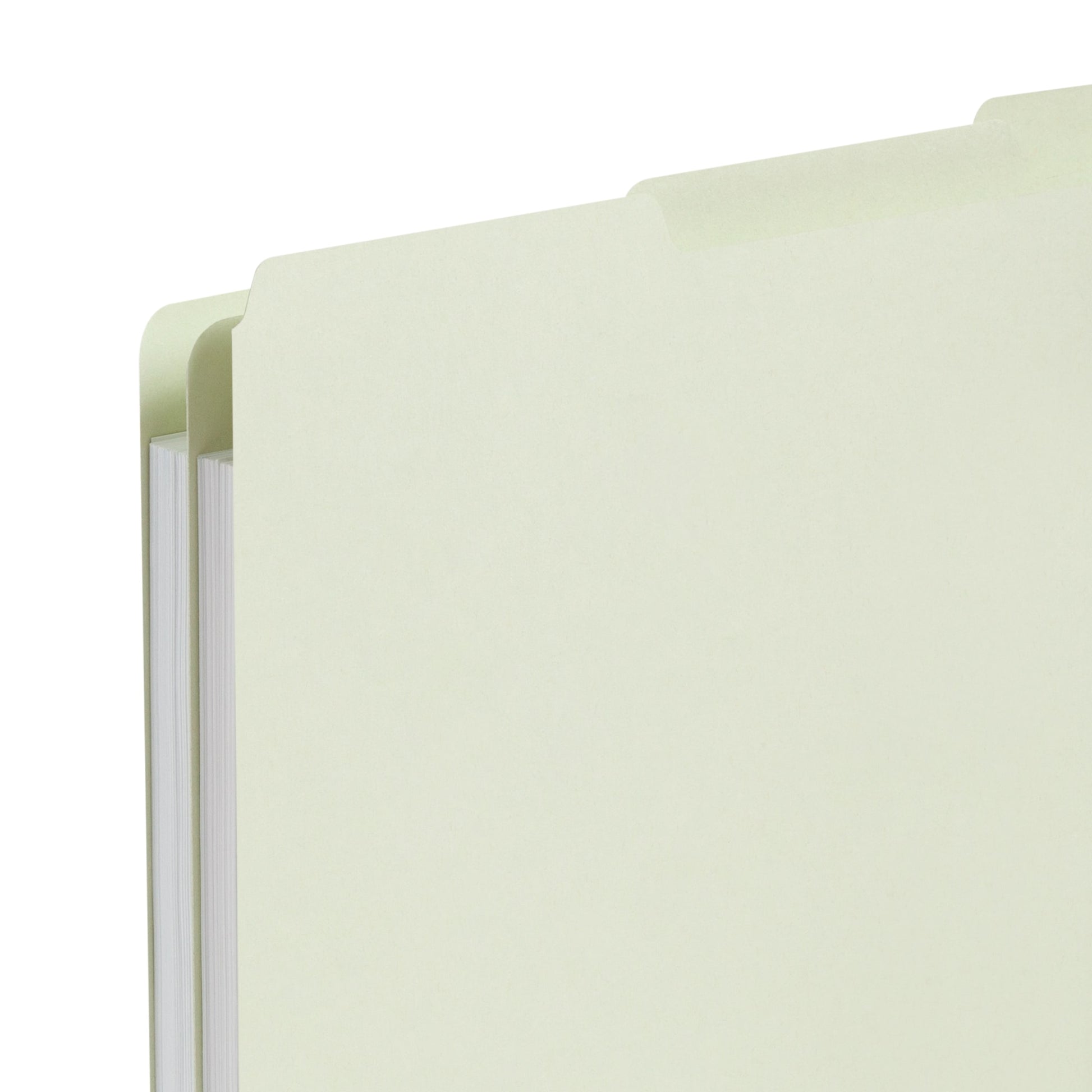 Heavyweight Filing Guides with Blank Tabs, Gray/Green Color, Letter Size, Set of 100, 086486503341