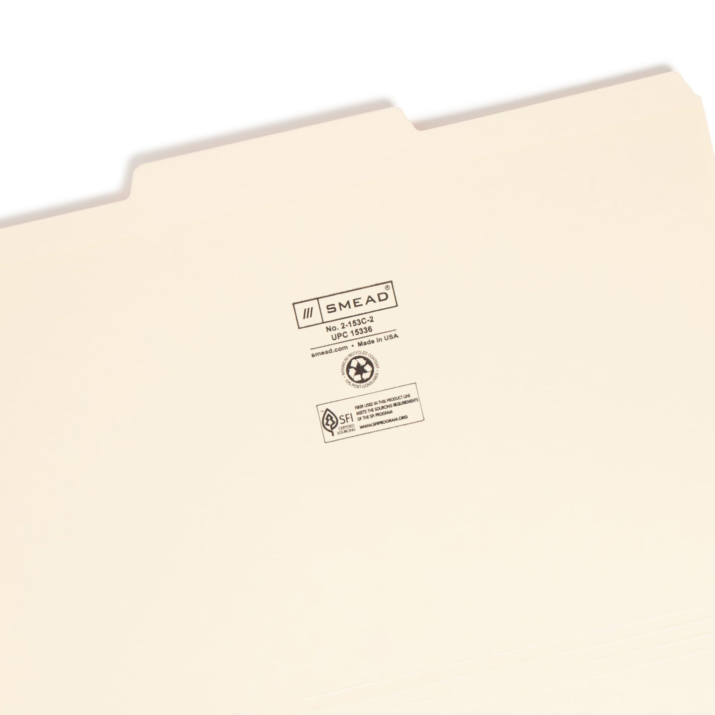 Reinforced Tab File Folders, 1/3-Cut Center Tab, Manila Color, Legal Size, Set of 100, 086486153362