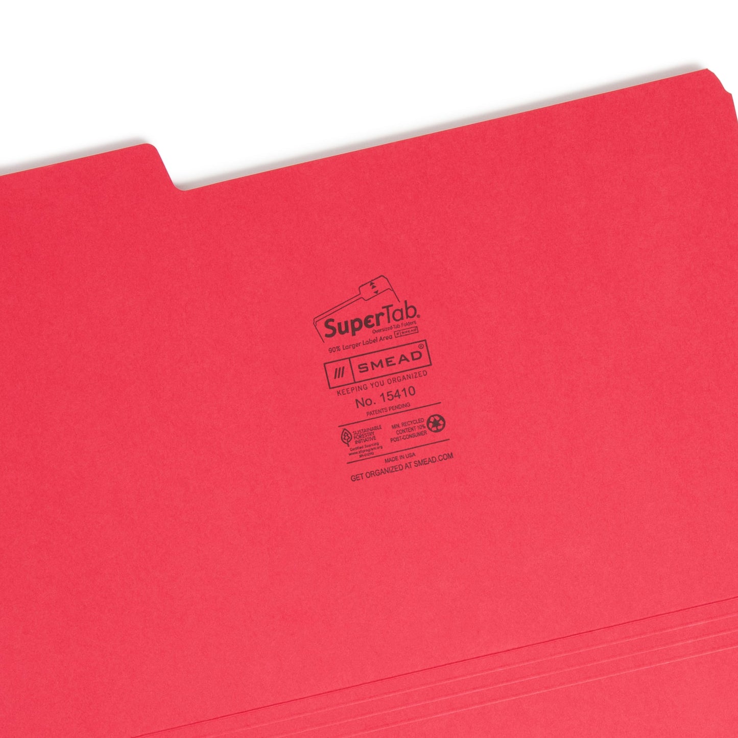 SuperTab® Heavyweight File Folders, Assorted Colors Color, Legal Size, Set of 50, 086486154109