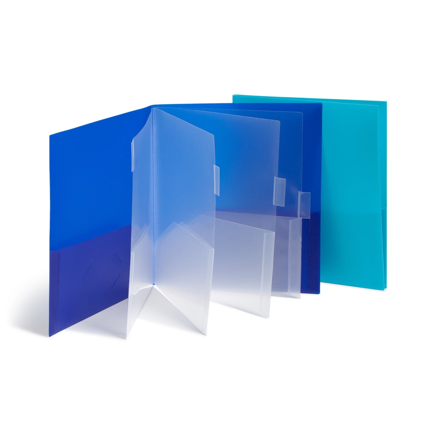 Poly Pocket Organizers, 10 Pockets, Assorted Colors Color, Letter Size, Set of 2, 086486892049