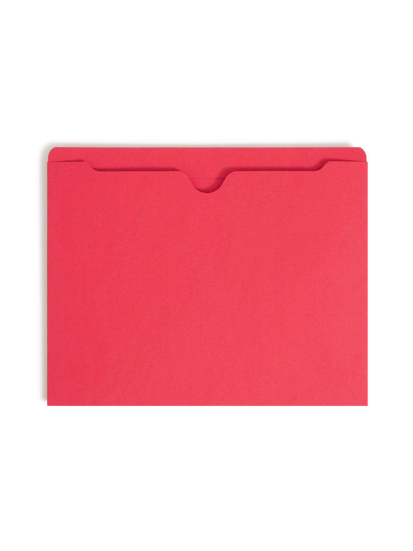 Colored File Jackets, Reinforced Straight-Cut Tab, No Expansion, Red Color, Letter Size, Set of 100, 30086486755093