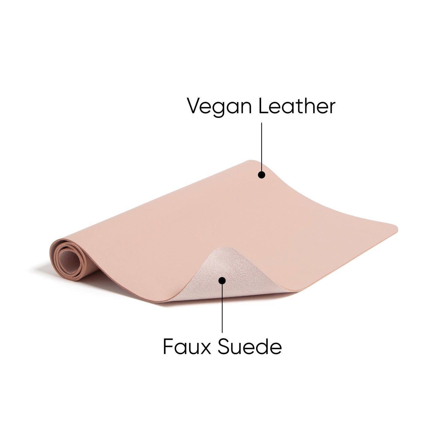 Vegan Leather Desk Pad, Dusty Rose Color, 31.5"X15.7" Size, Set of 1, 086486648349