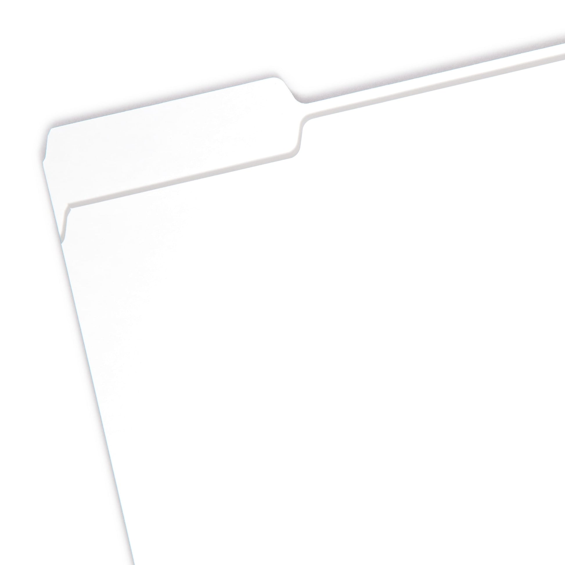 Standard File Folders, 1/3-Cut Tab, White Color, Letter Size, Set of 100, 086486128438