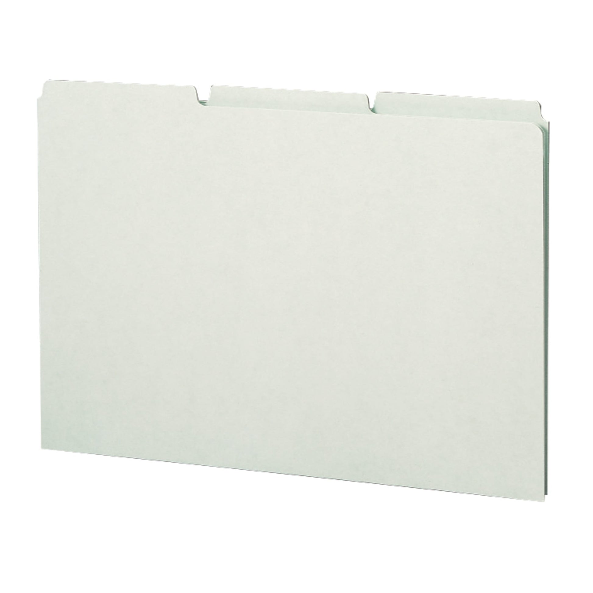 Heavyweight Filing Guides with Blank Tabs, Gray/Green Color, Legal Size, Set of 50, 086486523349