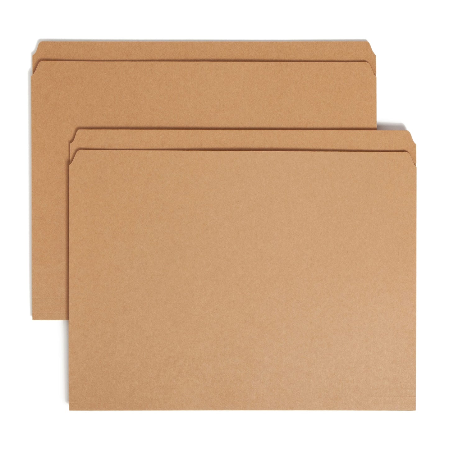 Reinforced Tab File Folders, Straight-Cut Tab, Kraft Color, Letter Size, Set of 100, 086486107105