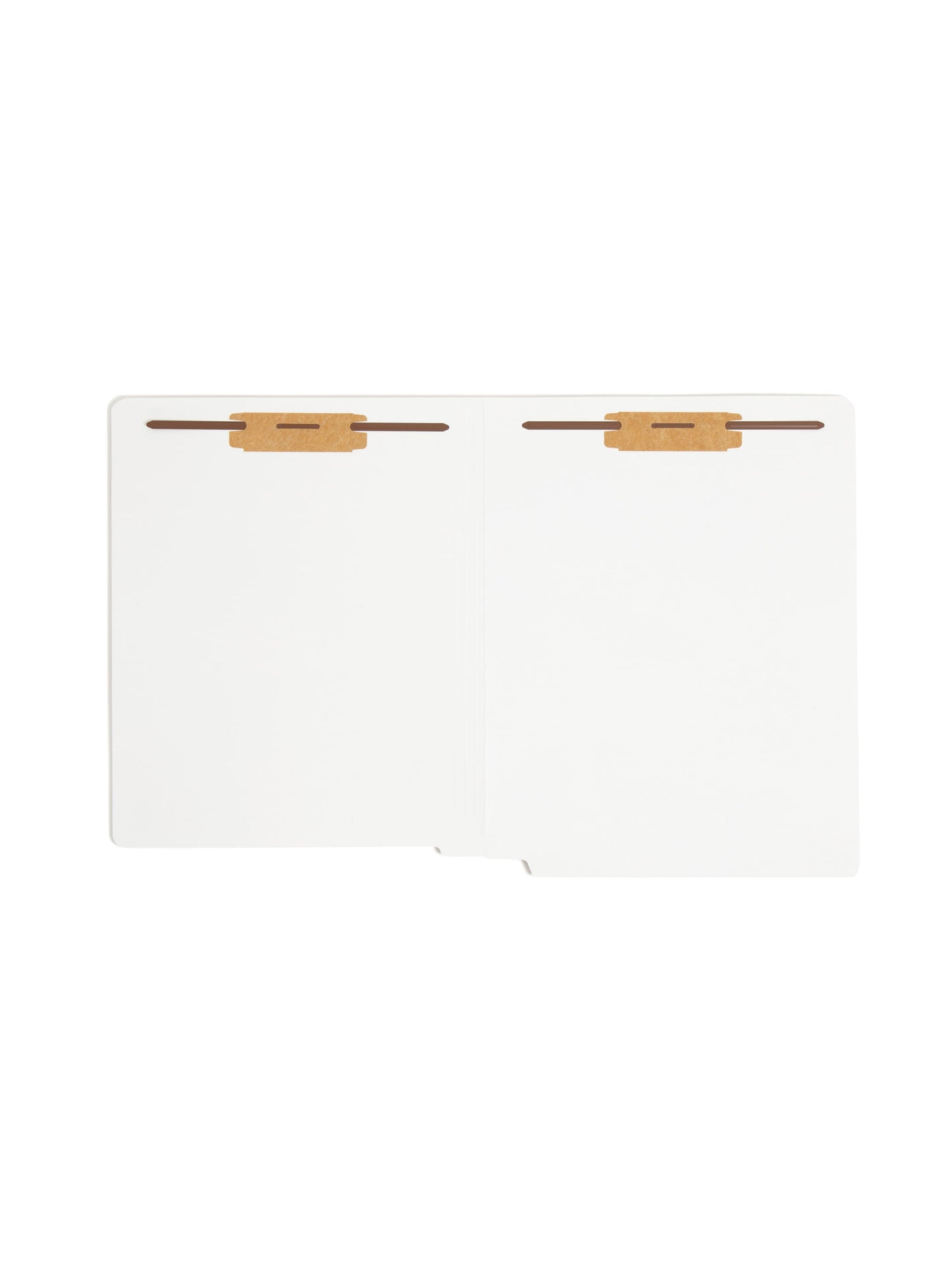 Shelf-Master® Reinforced End Tab Fastener File Folders, Straight-Cut Tab, White Color, Letter Size, Set of 50, 086486258401