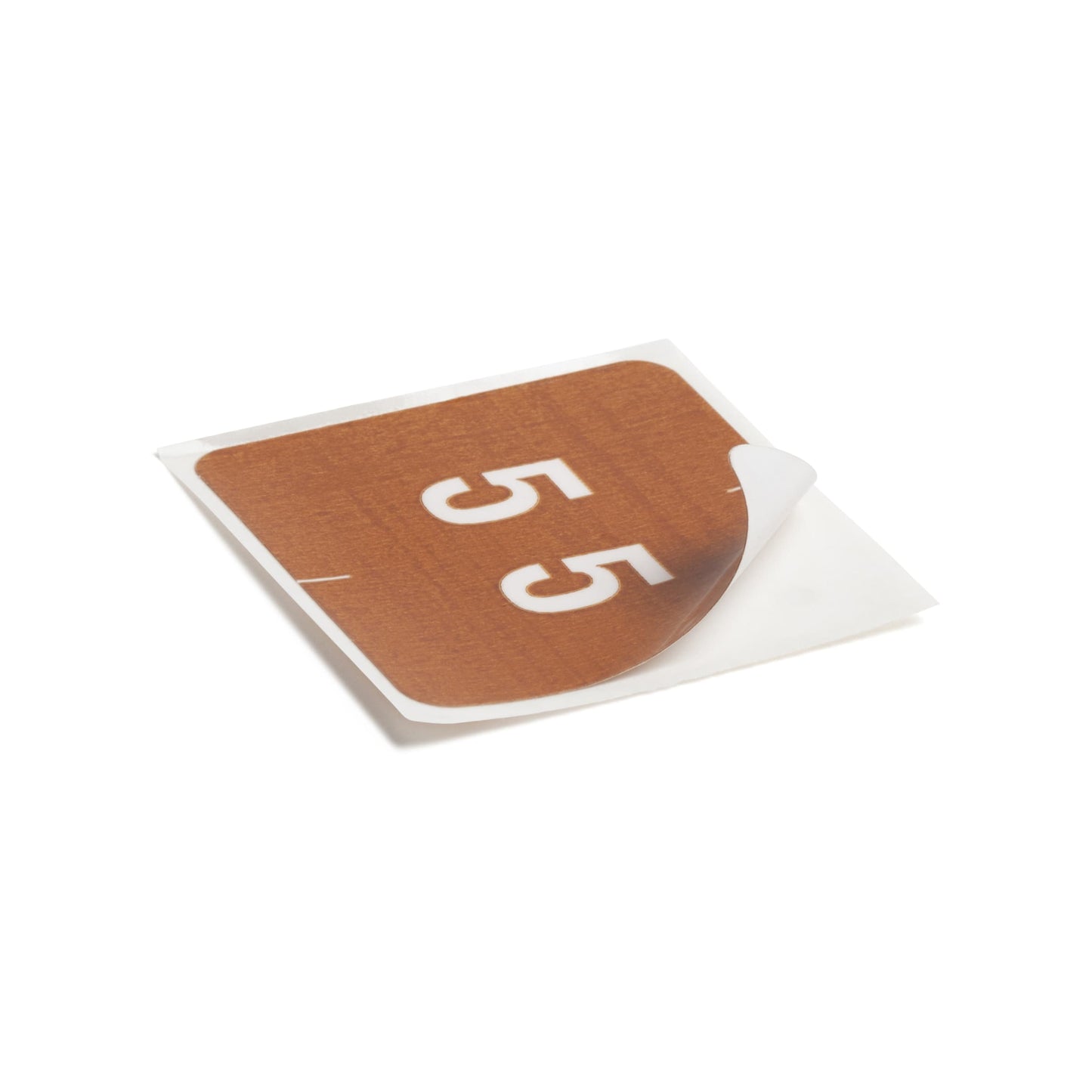 DCC Color-Coded Numeric Labels - Rolls, Brown Color, 1-1/2" X 1-1/2" Size, Set of 250, 086486674256