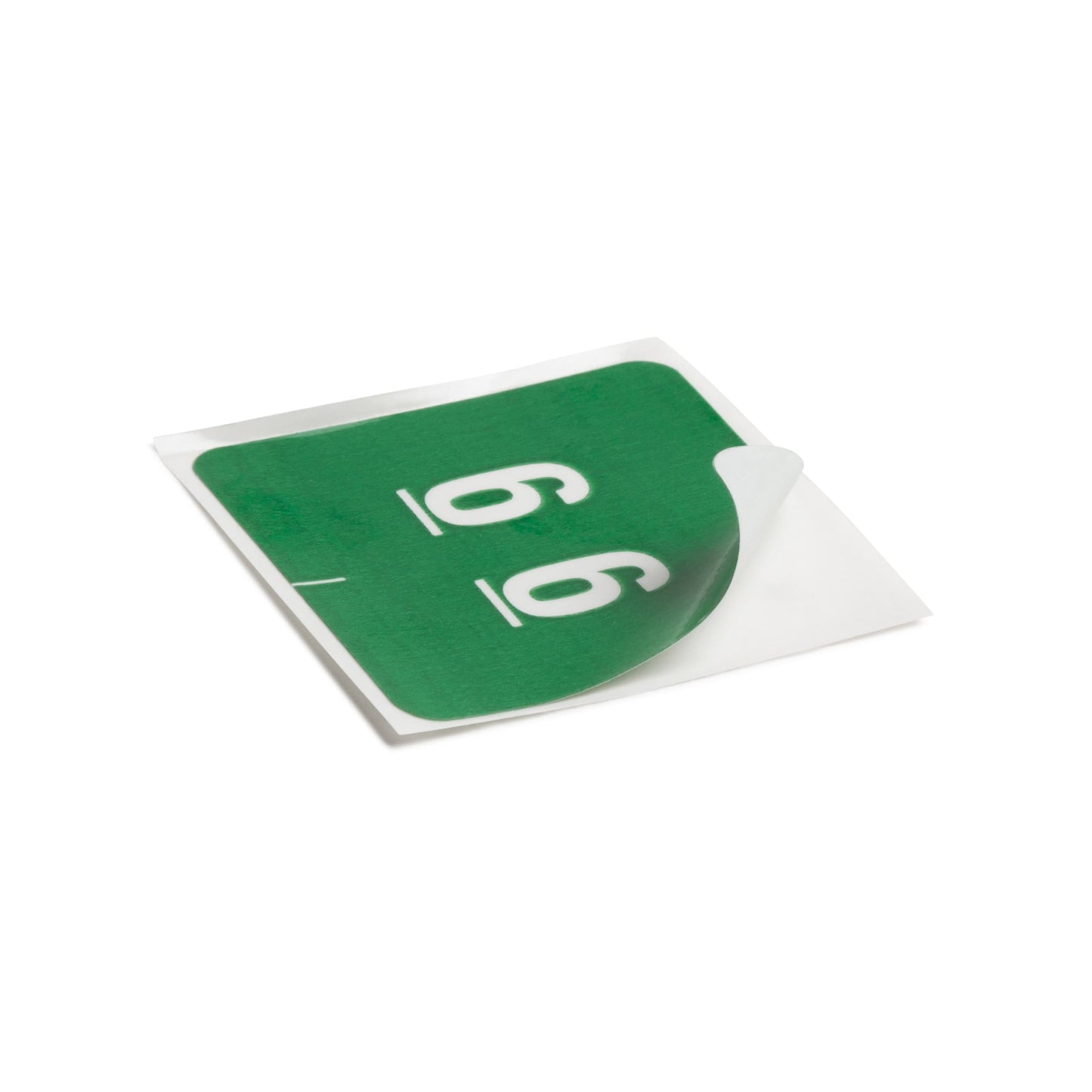 DCC Color-Coded Numeric Labels - Rolls, Green Color, 1-1/2" X 1-1/2" Size, Set of 250, 086486674263