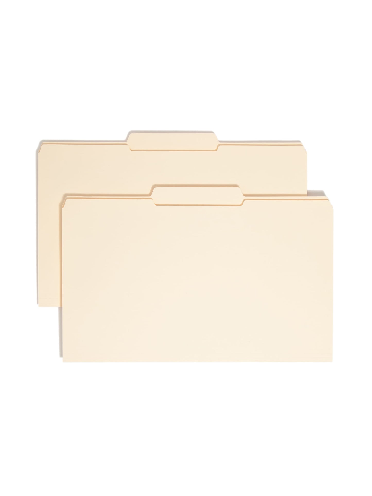 Reinforced Tab File Folders, 1/3-Cut Center Tab, Manila Color, Legal Size, Set of 100, 086486153362
