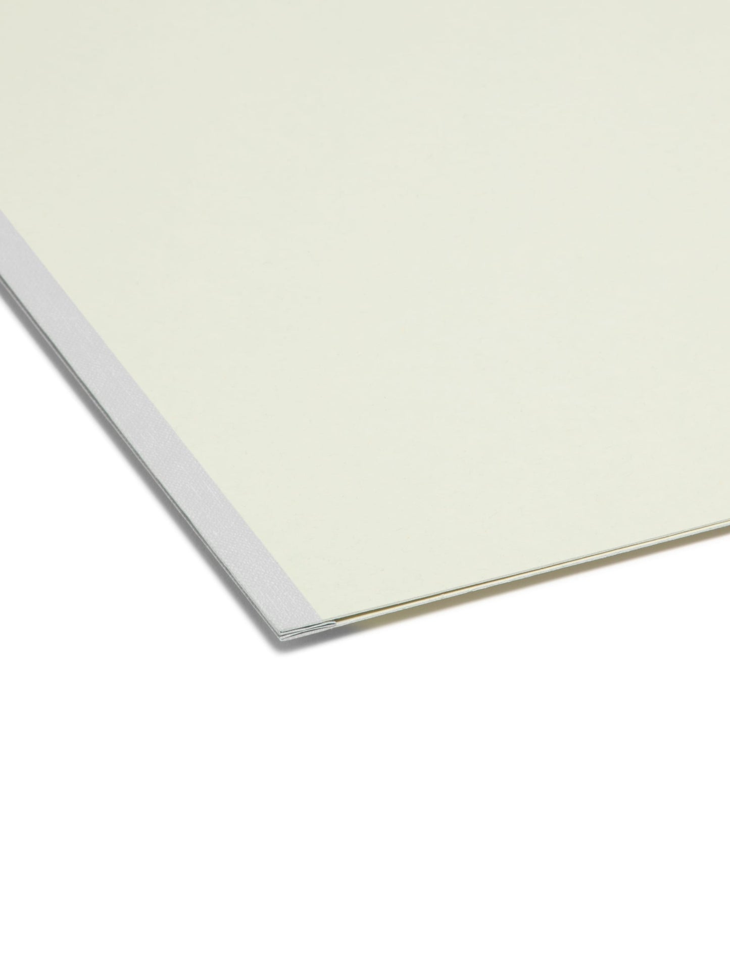 Pressboard File Folder, 1 inch Expansion, 1/3-Cut Tab, Gray/Green Color, Letter Size, Set of 25, 086486132305