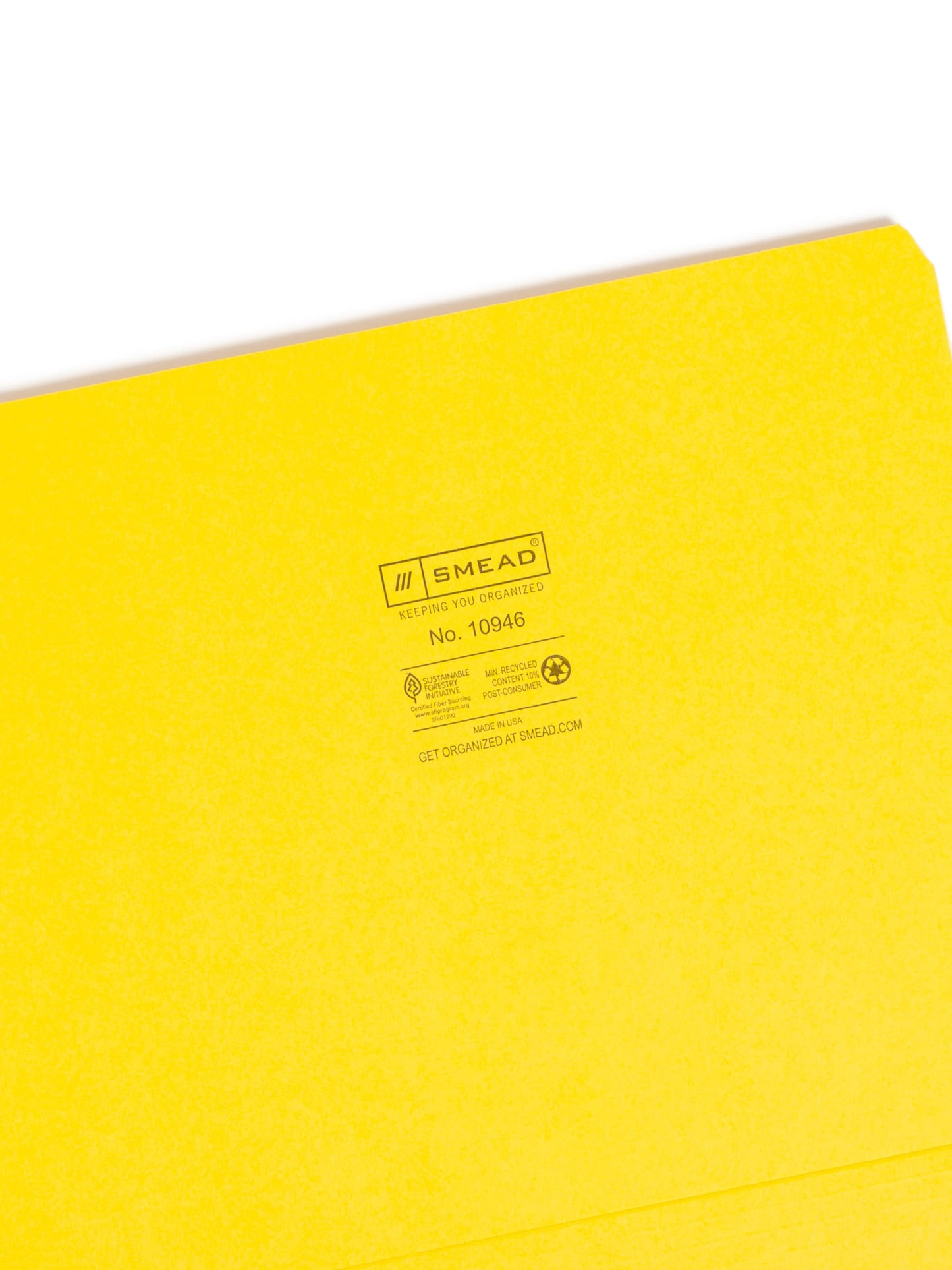 Standard File Folders, Straight-Cut Tab, Yellow Color, Letter Size, Set of 100, 086486109468