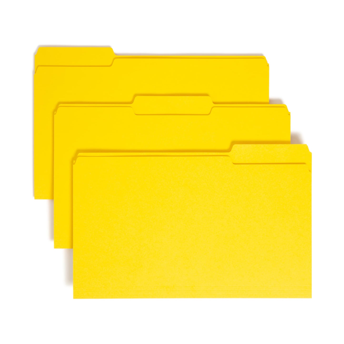 Standard File Folders, 1/3-Cut Tab, Yellow Color, Legal Size, Set of 100, 086486179430