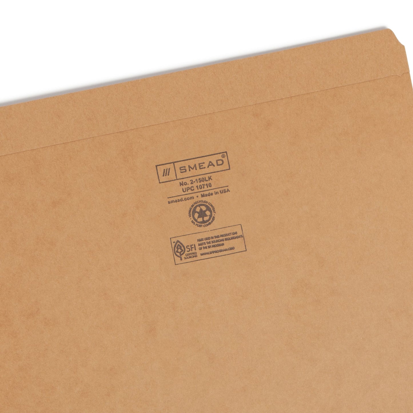 Reinforced Tab File Folders, Straight-Cut Tab, Kraft Color, Letter Size, Set of 100, 086486107105