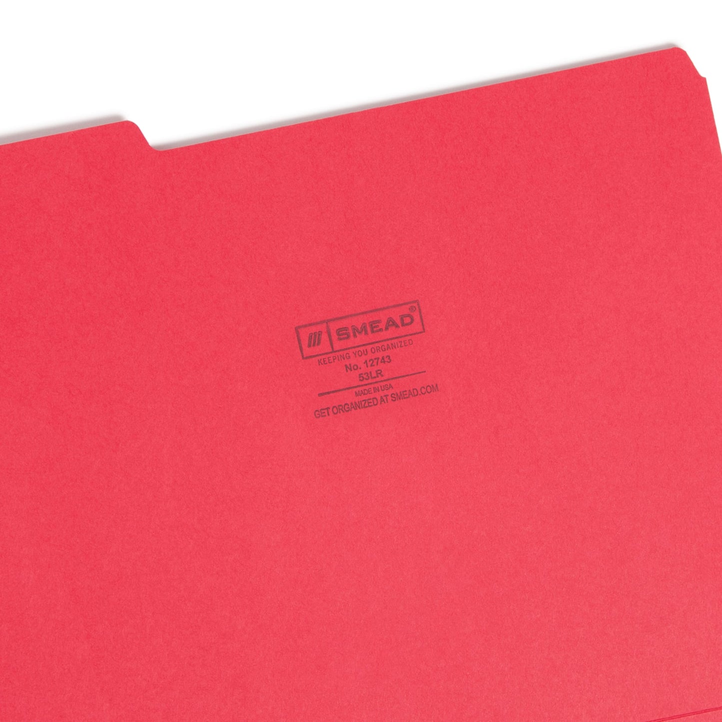 Standard File Folders, 1/3-Cut Tab, Red Color, Letter Size, Set of 100, 086486127431