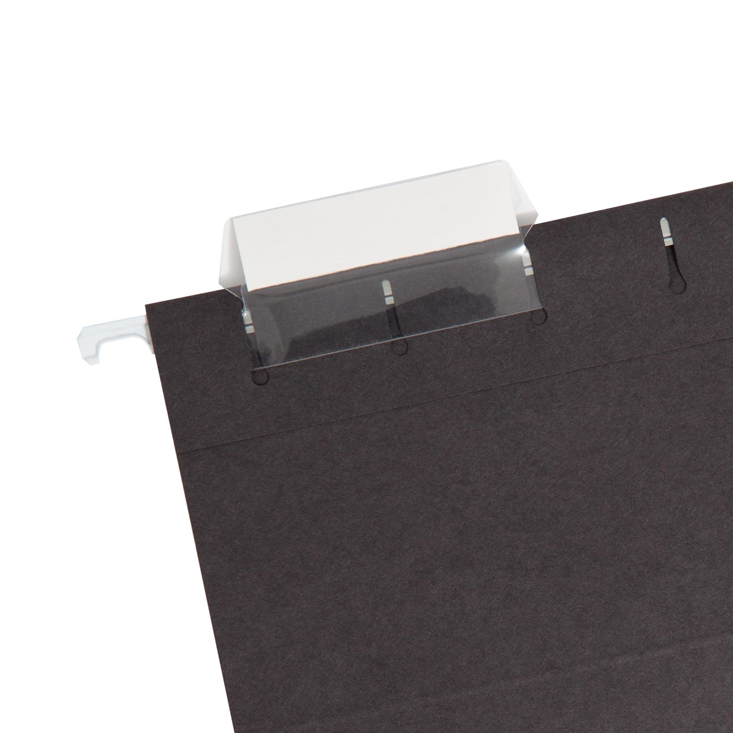 Standard Hanging File Folders with 1/5-Cut Tabs, Black Color, Letter Size, Set of 25, 086486640626