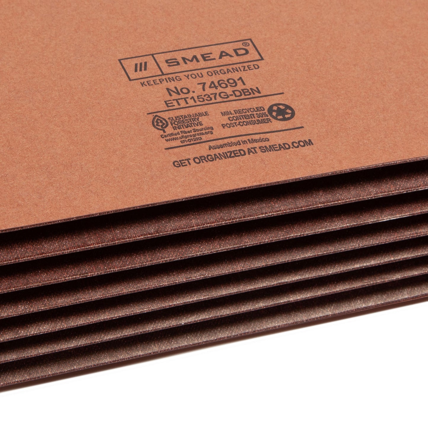 Reinforced End Tab File Pockets, Straight-Cut Tab, 5-1/4 inch Expansion, Dark Brown Color, Extra Wide Legal Size, Set of 10, 30086486746916