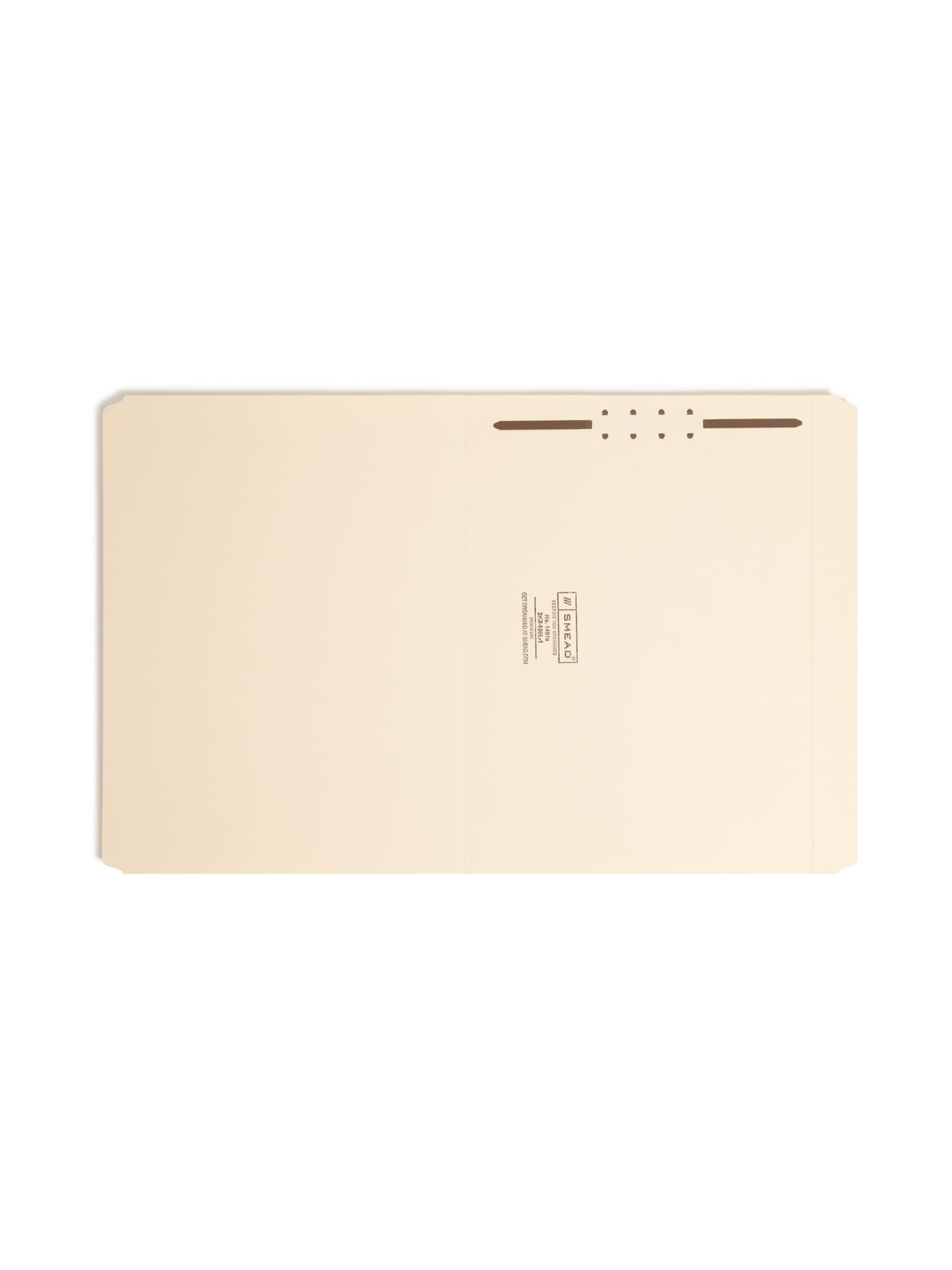 Reinforced Tab Fastener File Folders, Straight-Cut Tab, 1 Fastener, Manila Color, Letter Size, Set of 50, 086486145107