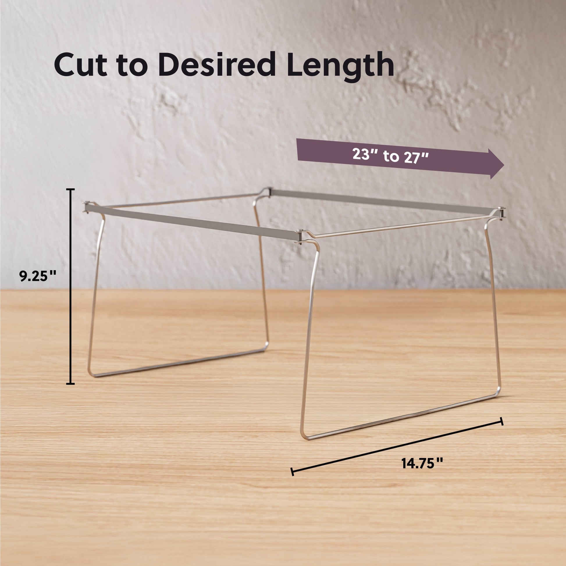 Hanging File Folder Frame, Gray Color, Legal Size, Set of 2, 086486648738