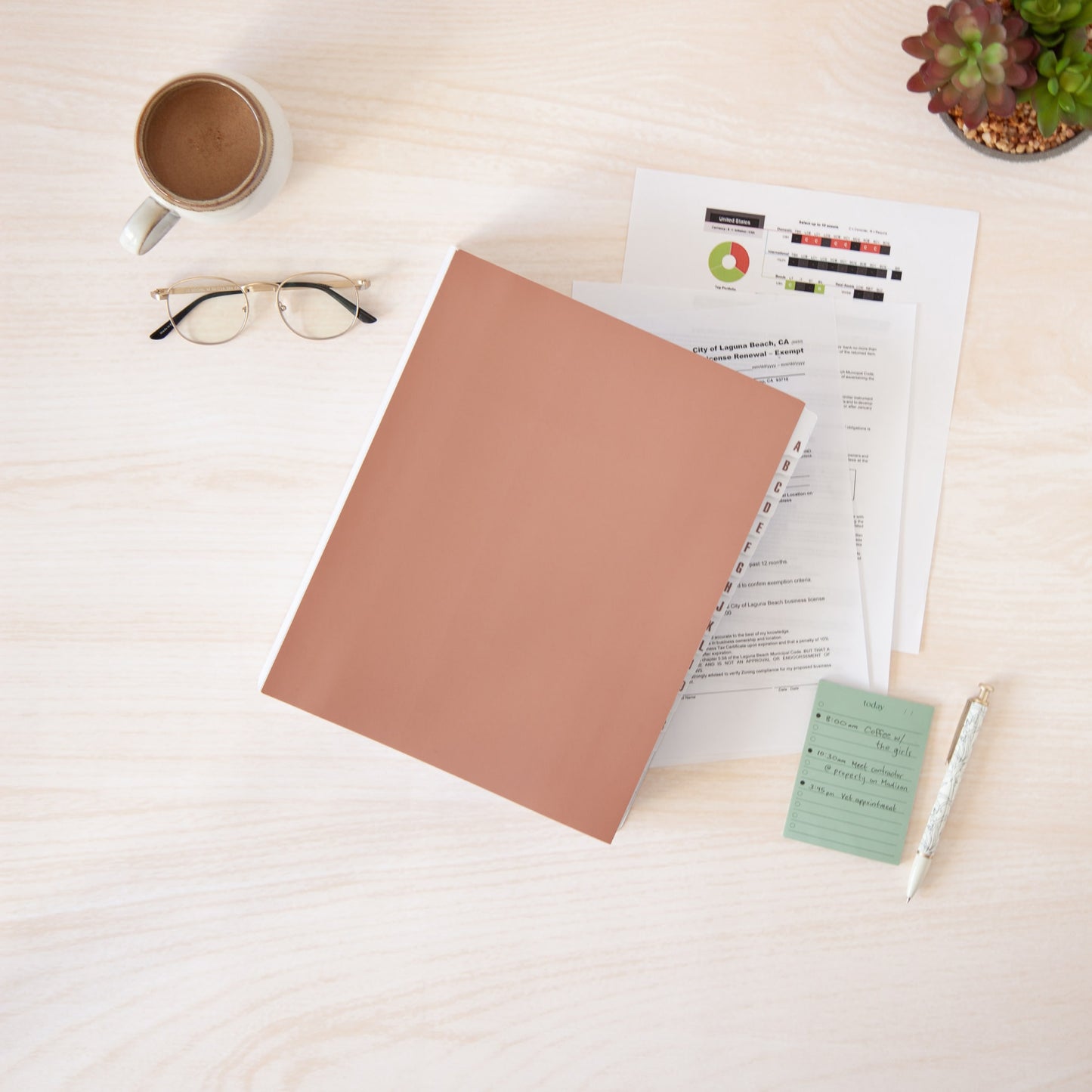 Desk File/Sorters, Rosewood Color, Letter Size, Set of 1, 086486892148