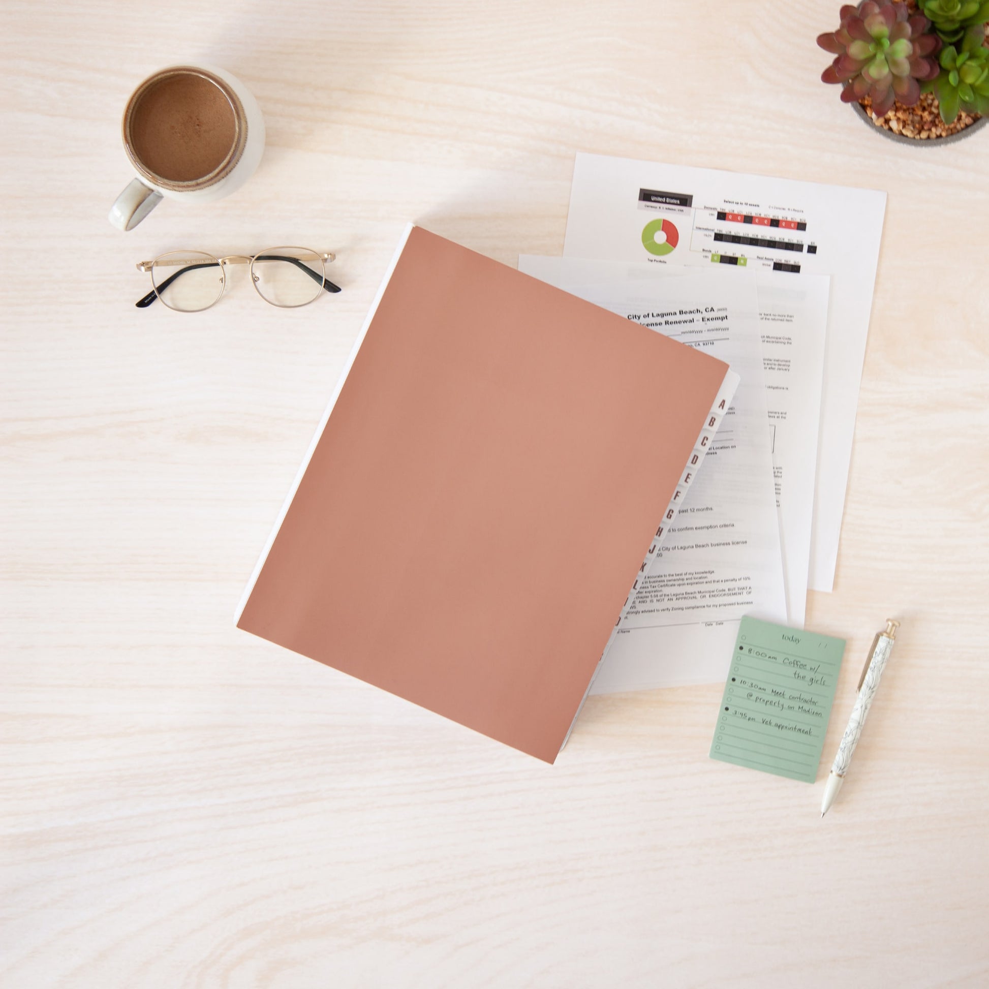 Desk File/Sorters, Rosewood Color, Letter Size, Set of 1, 086486892148