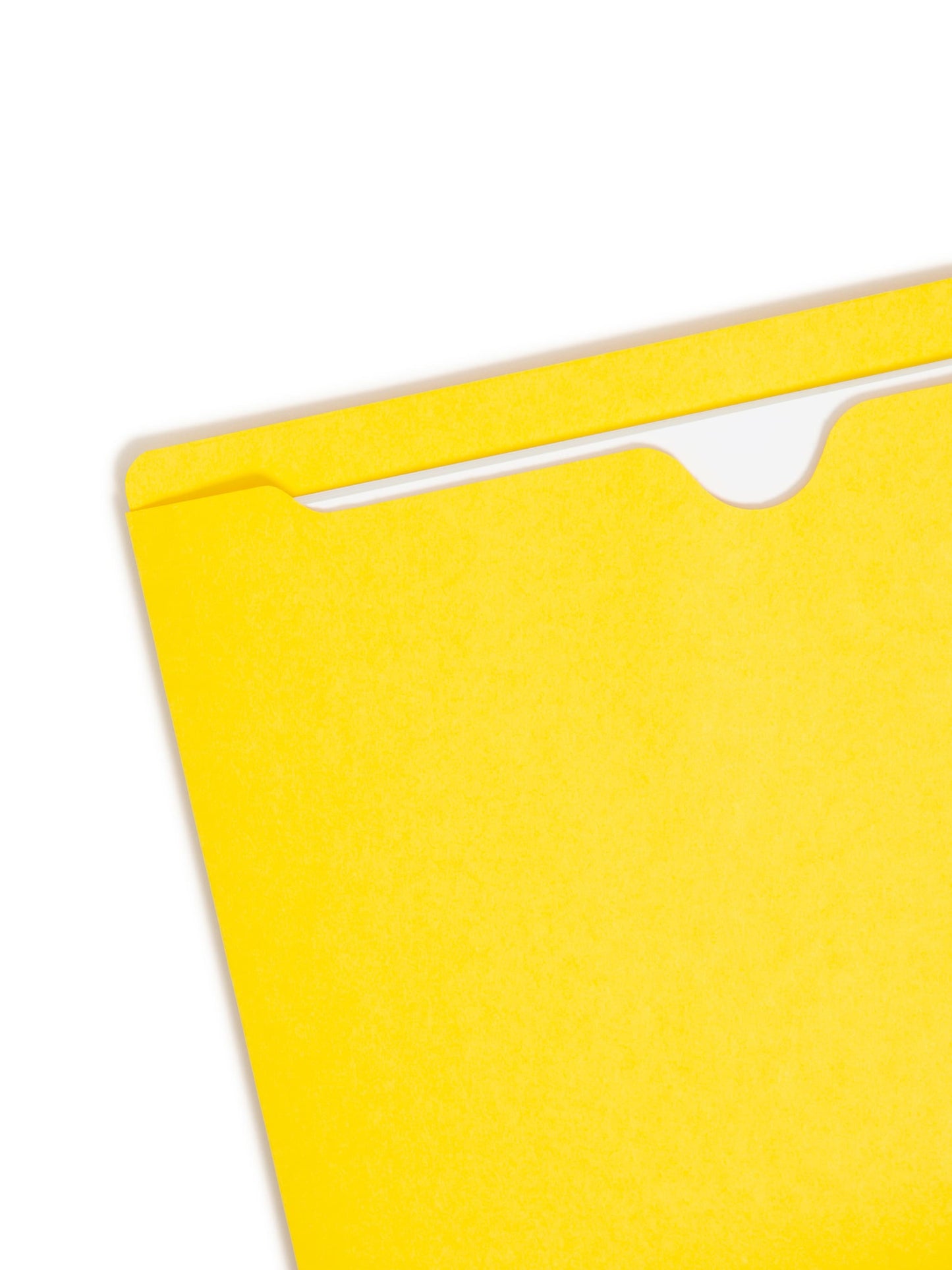 Colored File Jackets, Reinforced Straight-Cut Tab, No Expansion, Yellow Color, Letter Size, Set of 100, 30086486755116