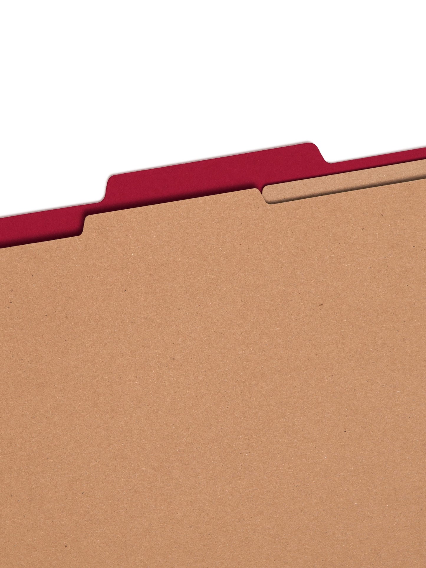 SafeSHIELD® Premium Pressboard Classification File Folders, 2 Dividers, 2 inch Expansion, 2/5-Cut Tab, Bright Red Color, Legal Size, Set of 10, 30086486192027