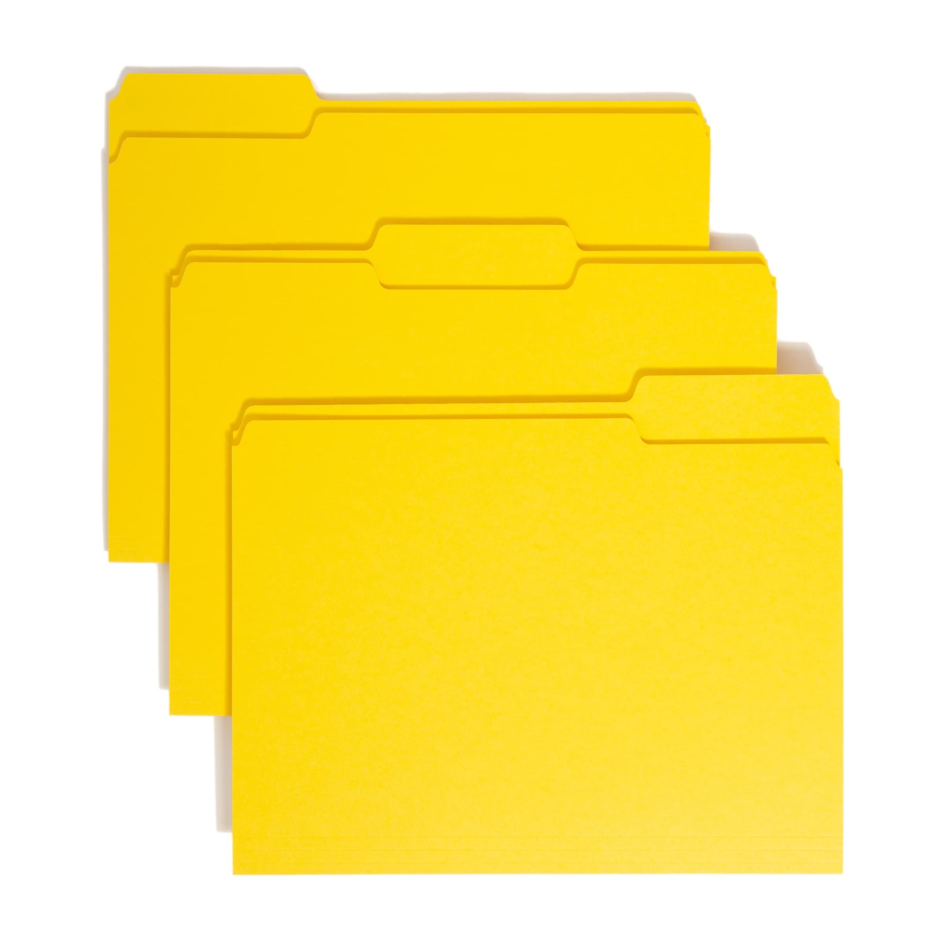 Standard File Folders, 1/3-Cut Tab, Yellow Color, Letter Size, Set of 100, 086486129435