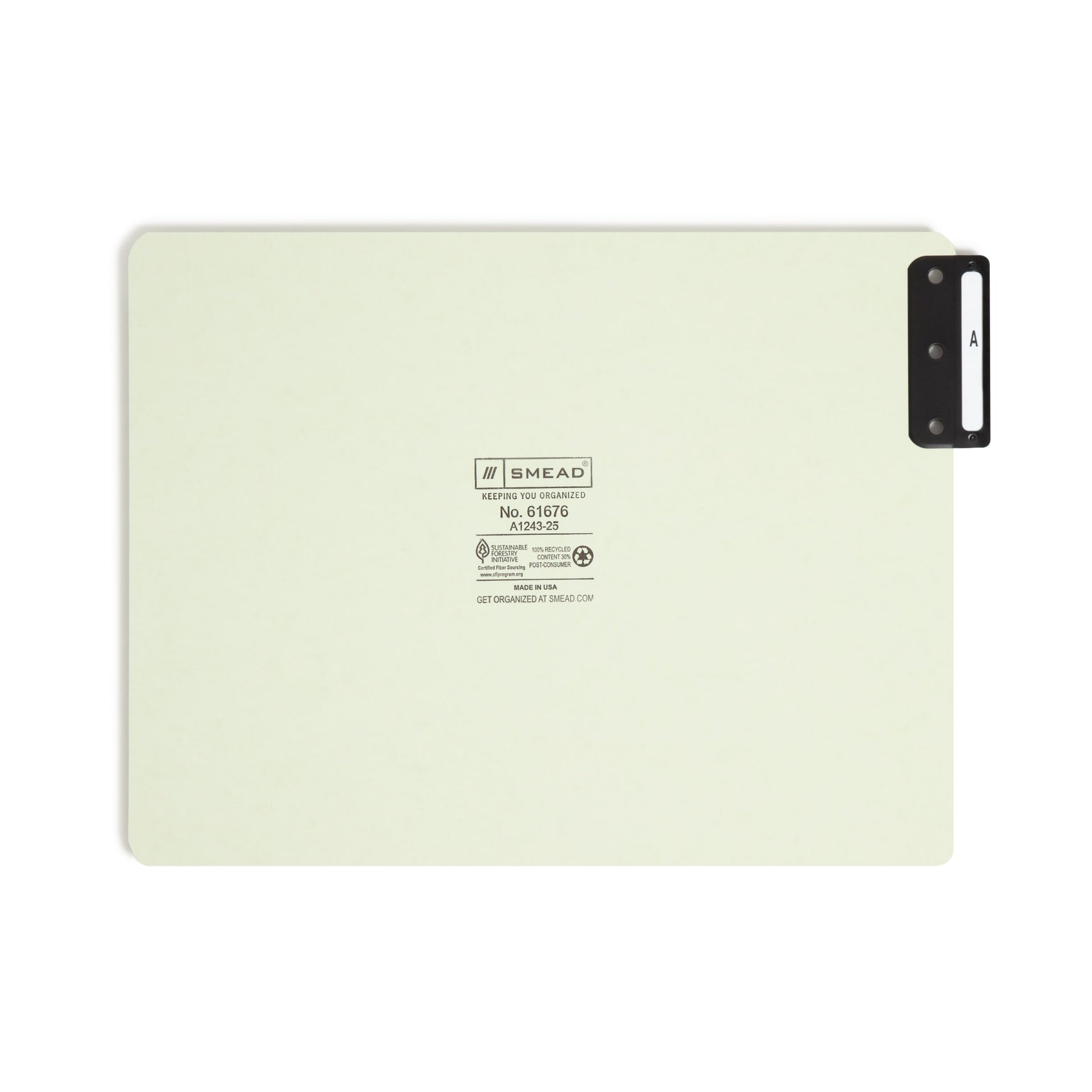 100% Recycled End Tab Pressboard Extra-Wide Filing Guides with Metal Tabs, A-Z, Gray/Green Color, Extra Wide Letter Size, Set of 25, 086486616768