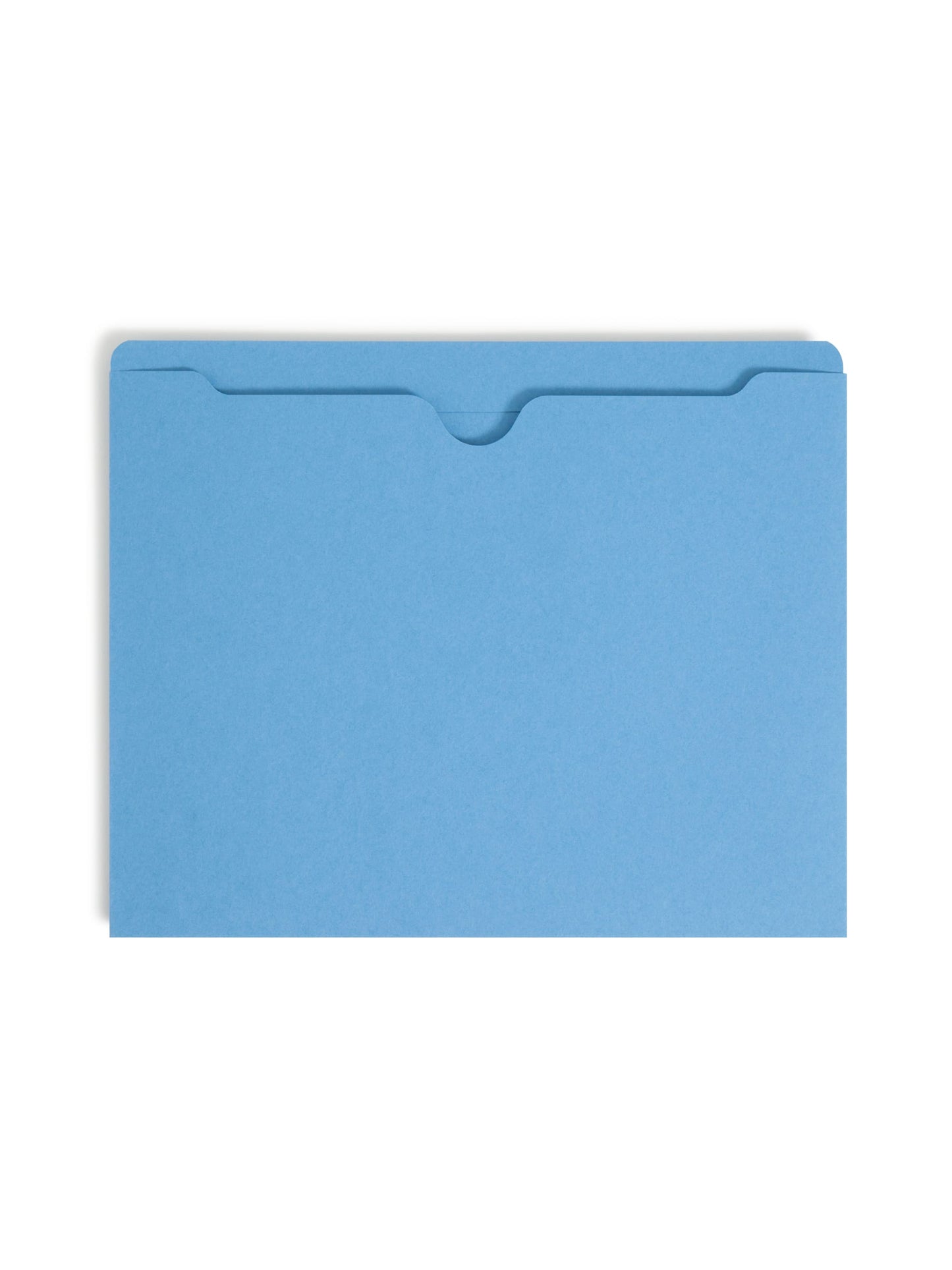 Colored File Jackets, Reinforced Straight-Cut Tab, No Expansion, Blue Color, Letter Size, Set of 100, 30086486755024
