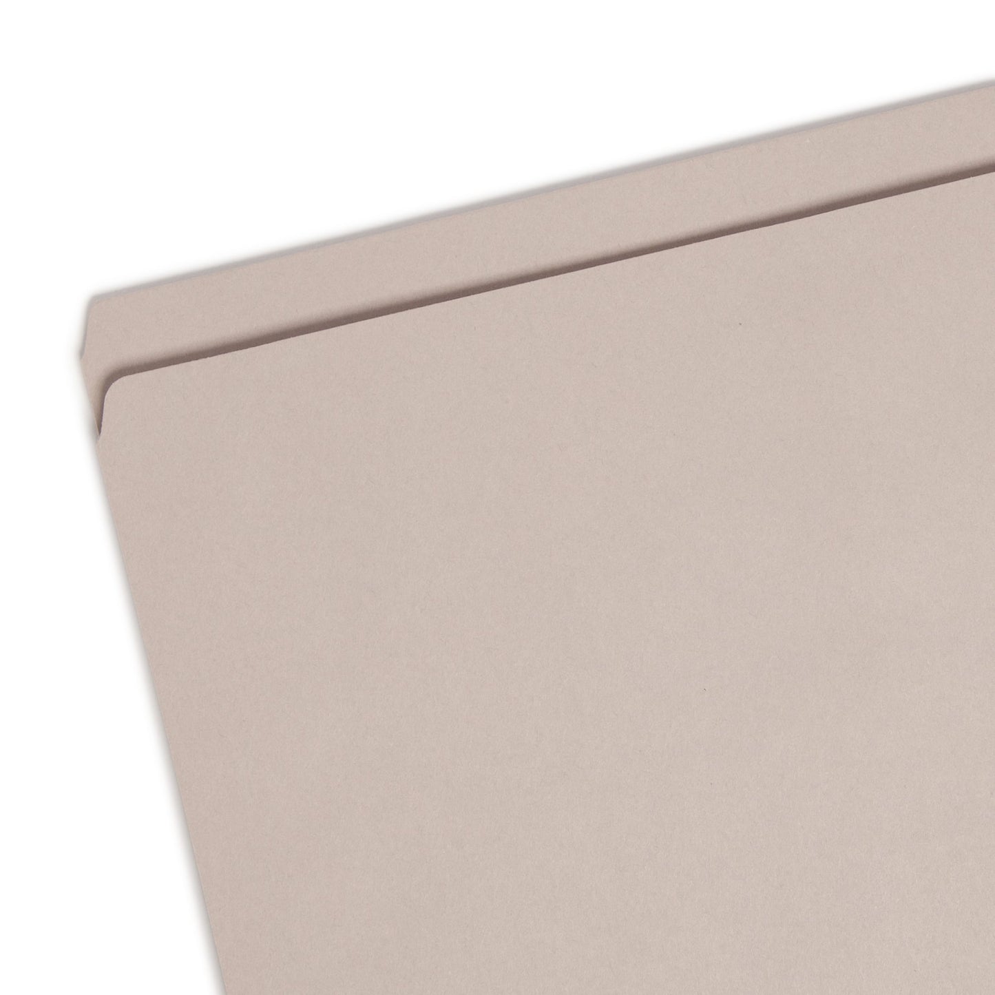 Reinforced Tab File Folders, Straight-Cut Tab, Gray Color, Letter Size, Set of 100, 086486123105