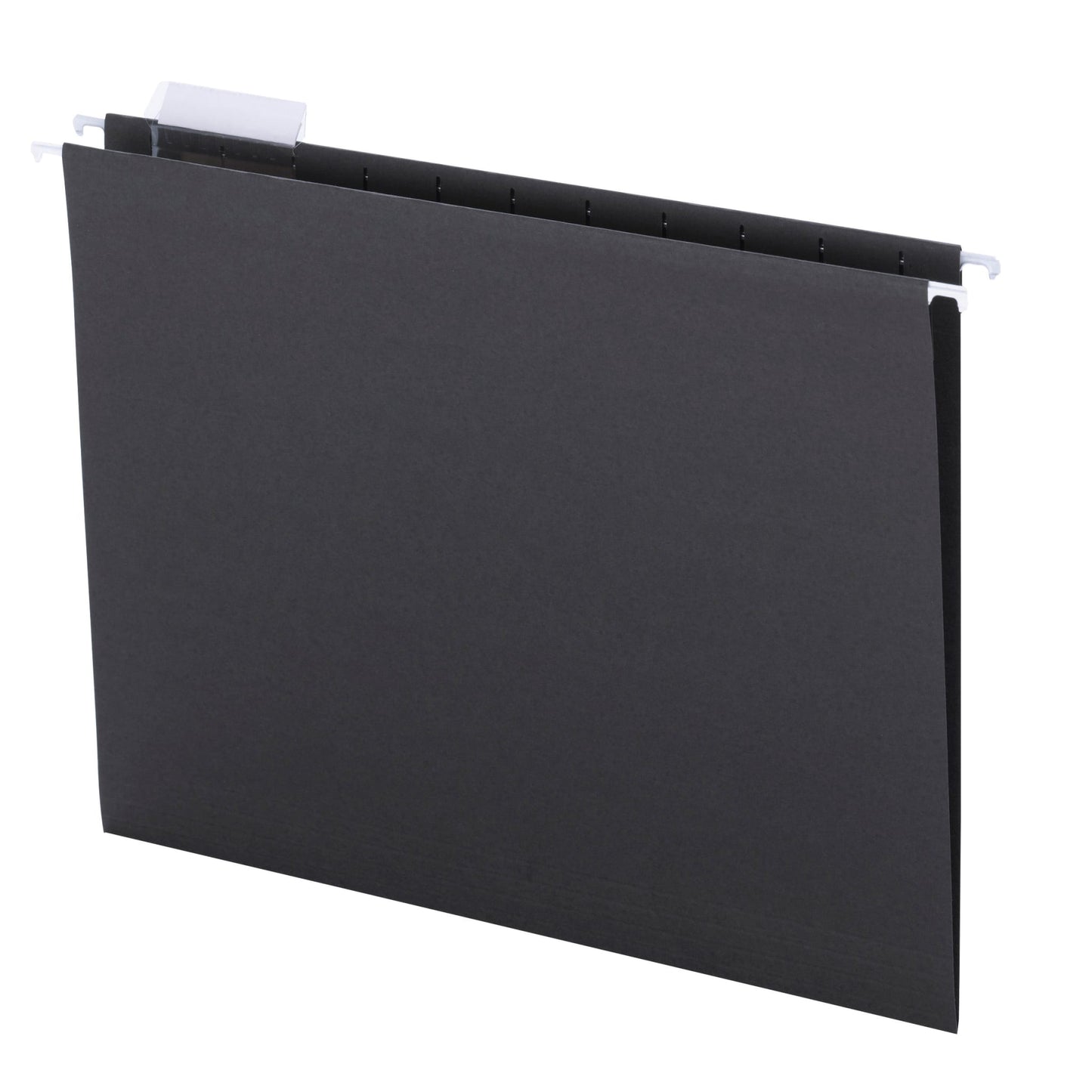 Standard Hanging File Folders with 1/5-Cut Tabs, Black Color, Letter Size, Set of 25, 086486640626