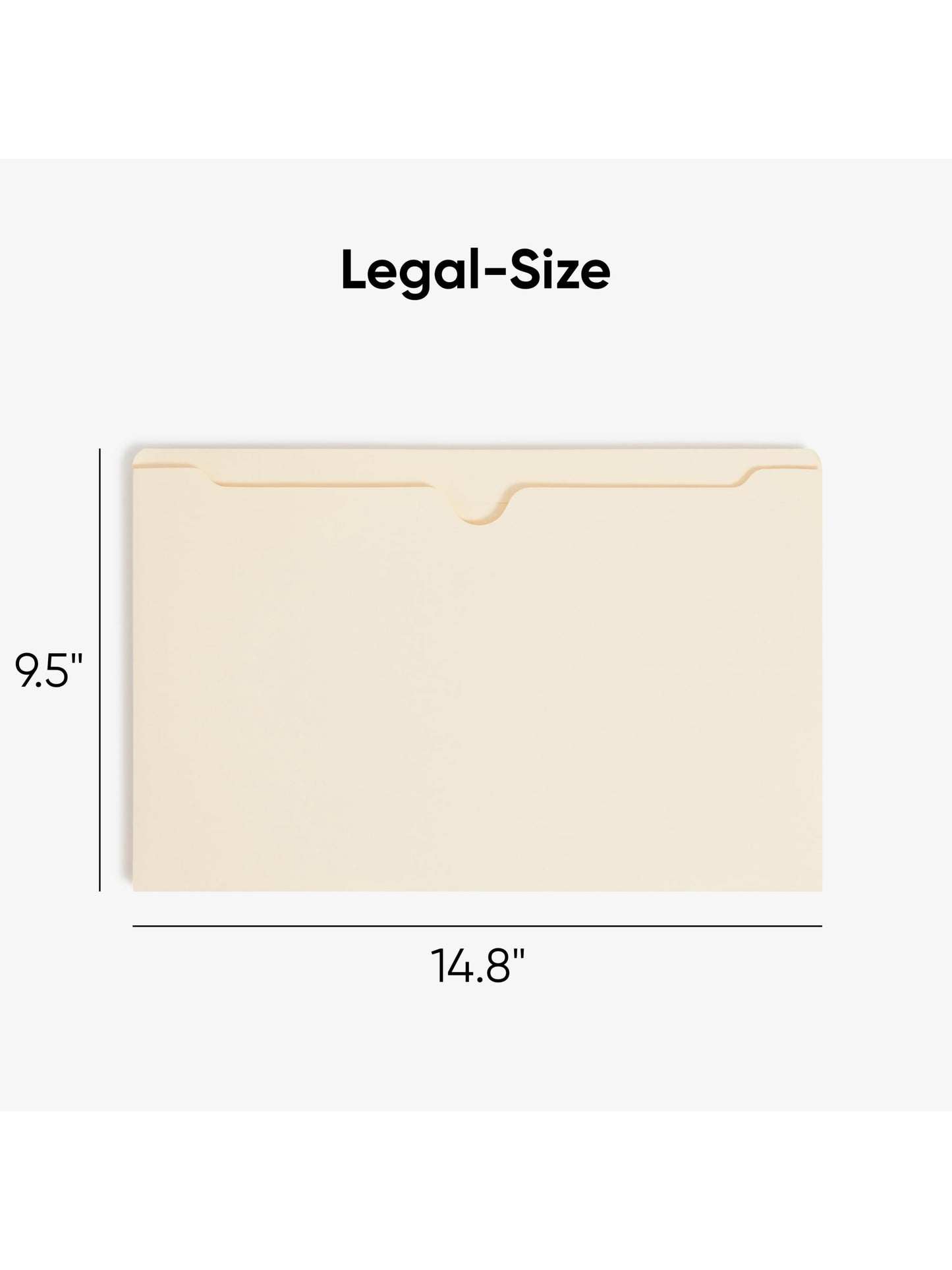 File Jackets, 2 inch Expansion, Straight-Cut Tab, Manila Color, Legal Size, Set of 50, 30086486765603