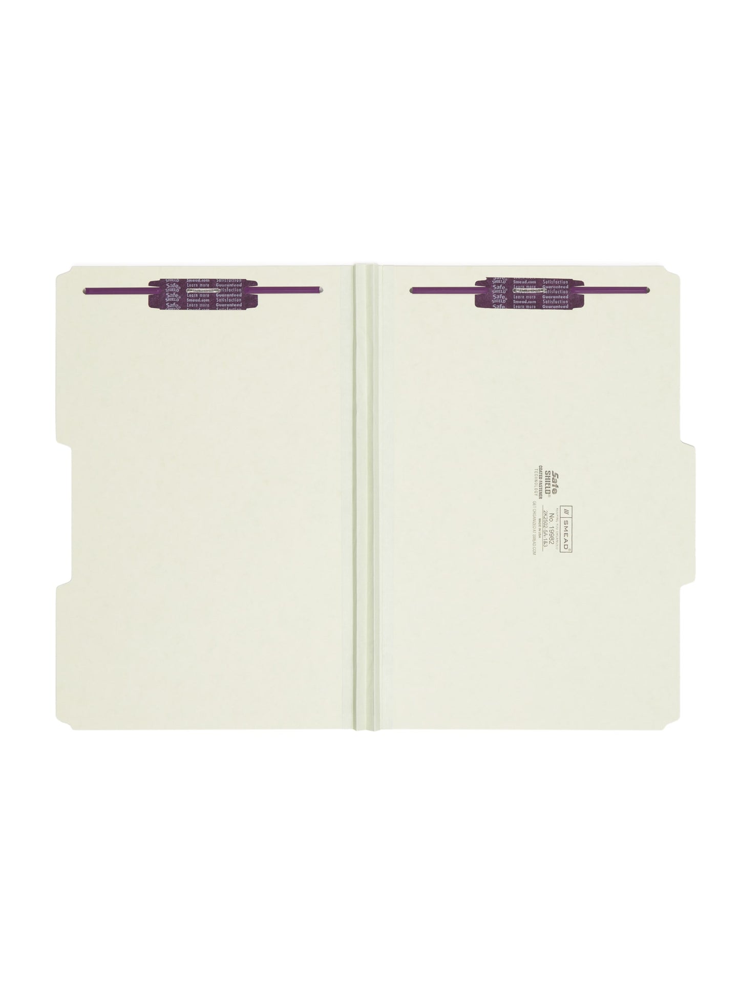 SafeSHIELD® Pressboard Fastener File Folders, 2/5-Cut Guide Height Right of Center Tab, Gray/Green Color, Legal Size, Set of 25, 086486199827