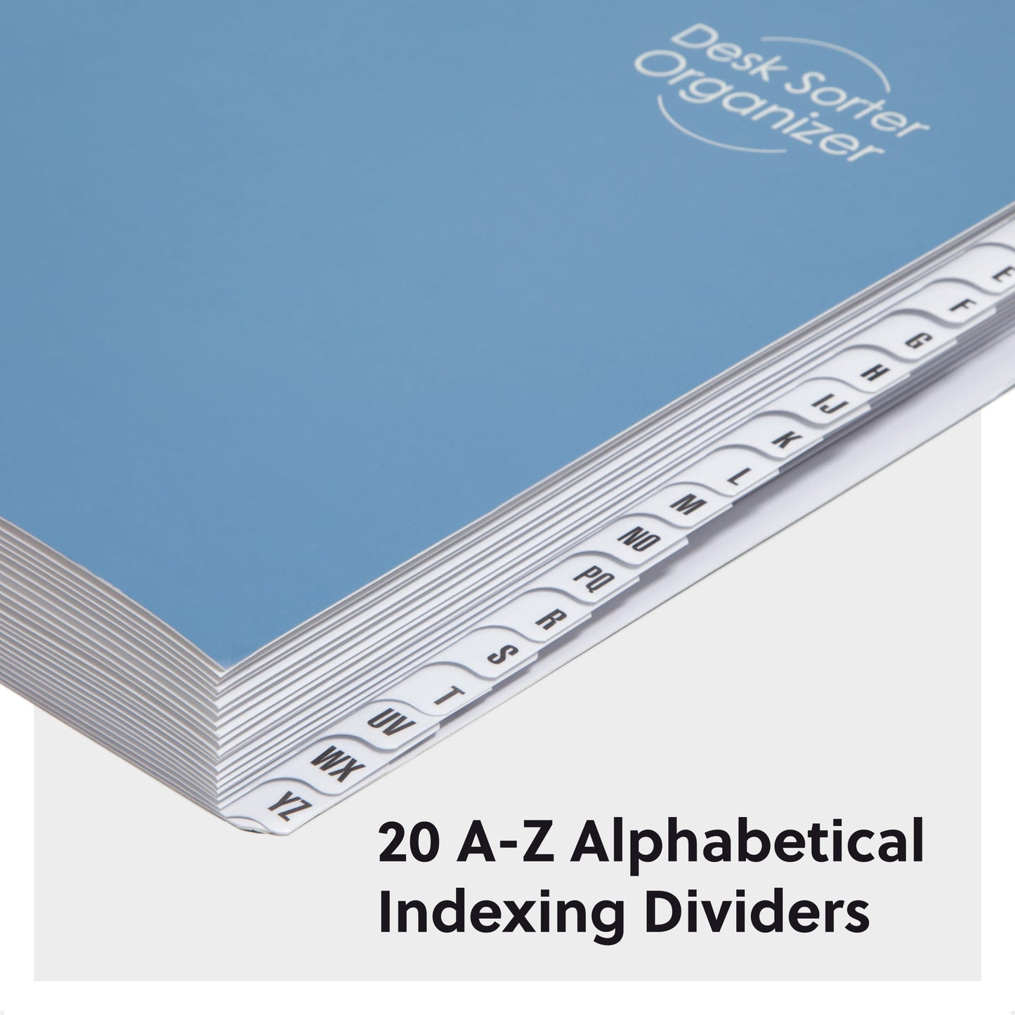 Desk File/Sorters, Dark Blue Color, Letter Size, Set of 1, 086486892827