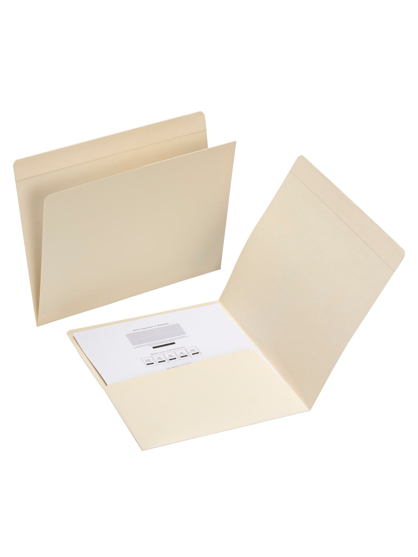 Reinforced Tab Pocket File Folders, Manila Color, Letter Size, Set of 50, 086486103152
