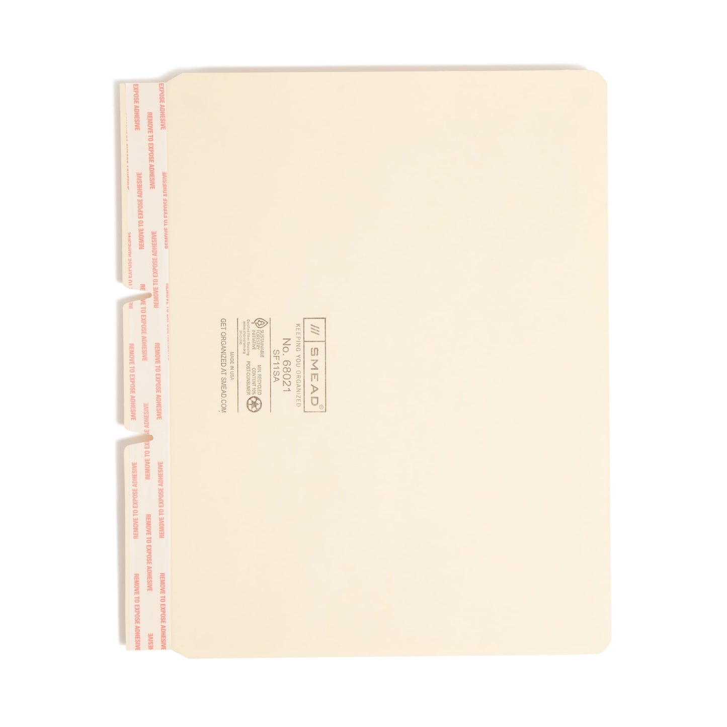 Self-Adhesive Folder Dividers, Manila Color, Letter Size, Set of 100, 086486680219