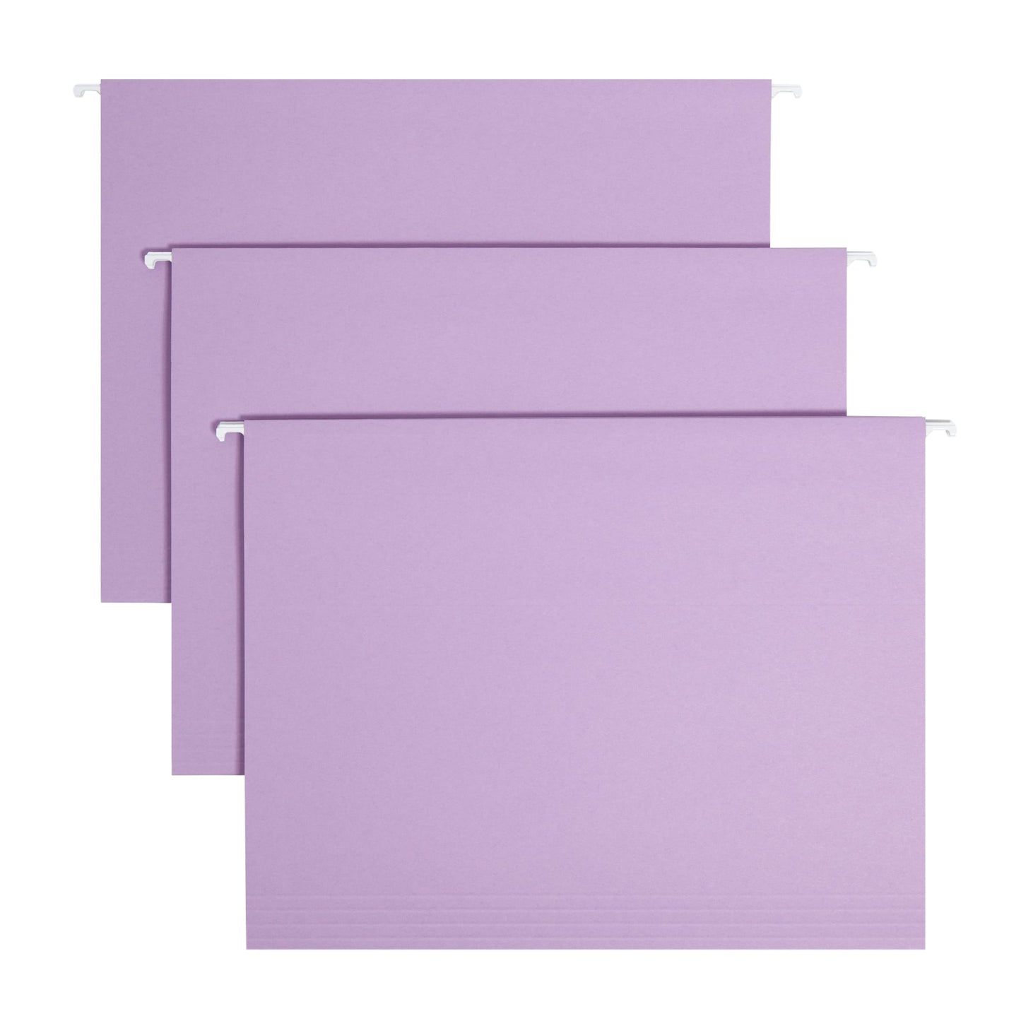 Standard Hanging File Folders with 1/5-Cut Tabs, Lavender Color, Letter Size, Set of 25, 086486640640
