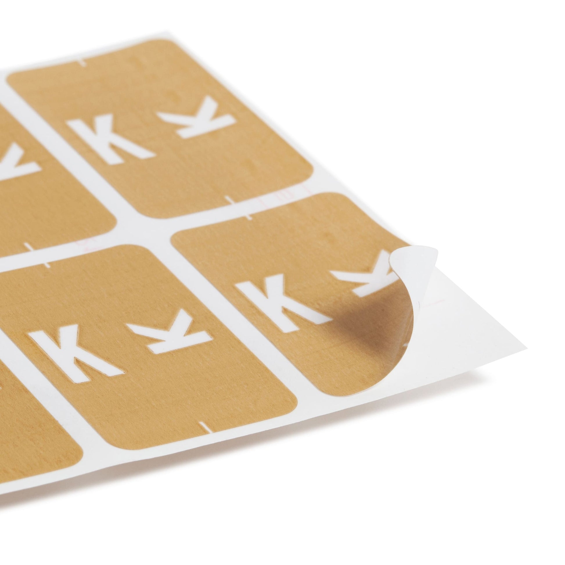 AlphaZ® ACCS Color Coded Alphabetic Labels - Sheets, Light Brown Color, 1" X 1-5/8" Size, Set of 100, 086486671811
