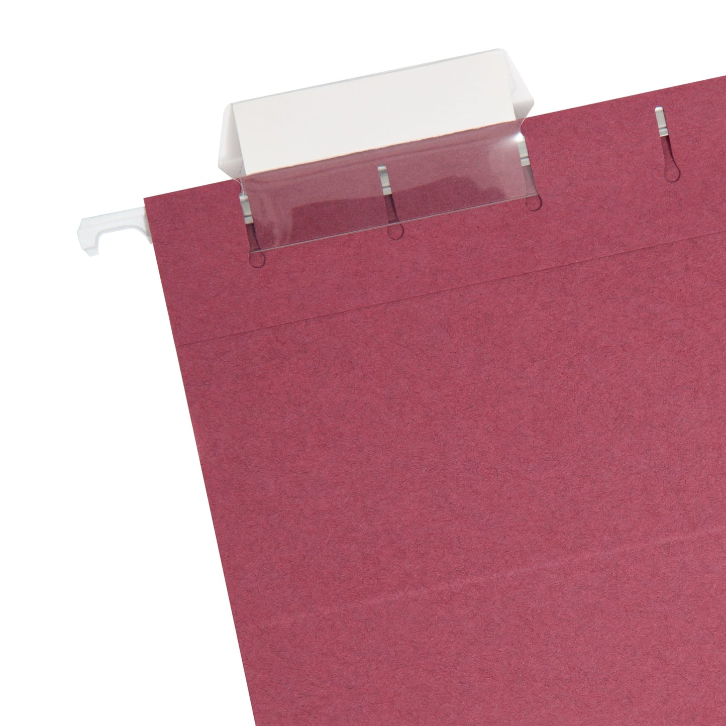 Standard Hanging File Folders with 1/5-Cut Tabs, Maroon Color, Letter Size, Set of 25, 086486640732