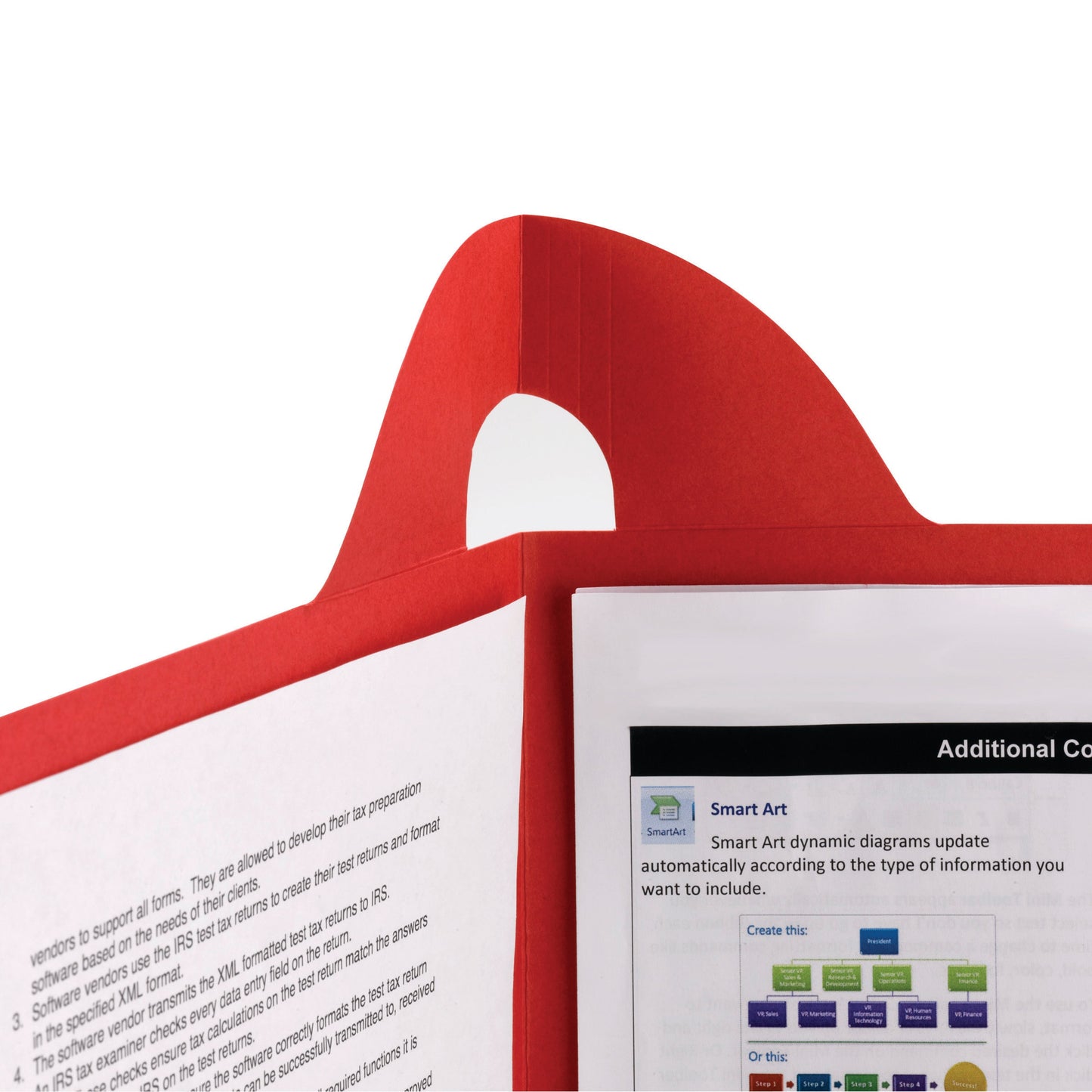 Lockit® Two-Pocket Folders, Red Color, Letter Size, Set of 25, 30086486879805