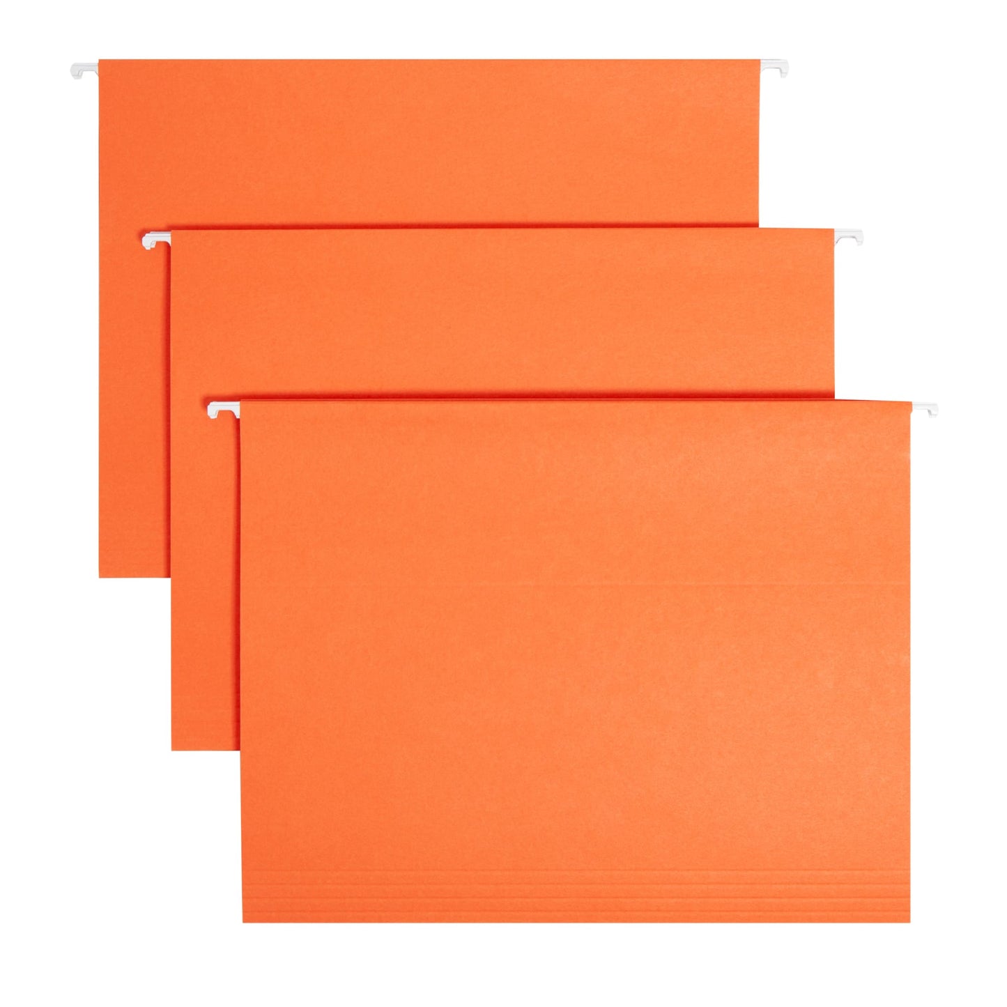 Standard Hanging File Folders with 1/5-Cut Tabs, Orange Color, Letter Size, Set of 25, 086486640657