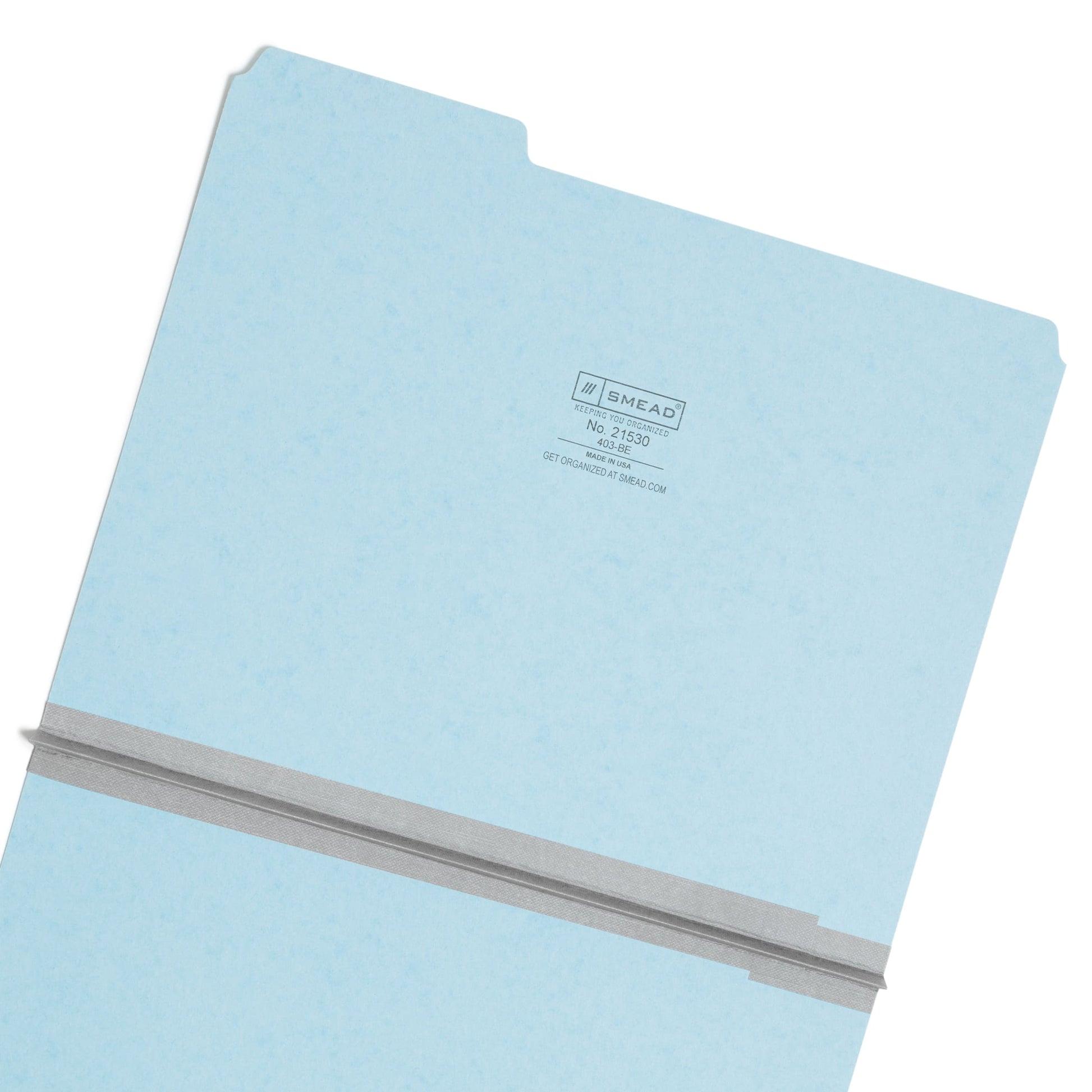 Pressboard File Folder, 1 inch Expansion, 1/3-Cut Tab, Blue Color, Letter Size, Set of 25, 086486215305