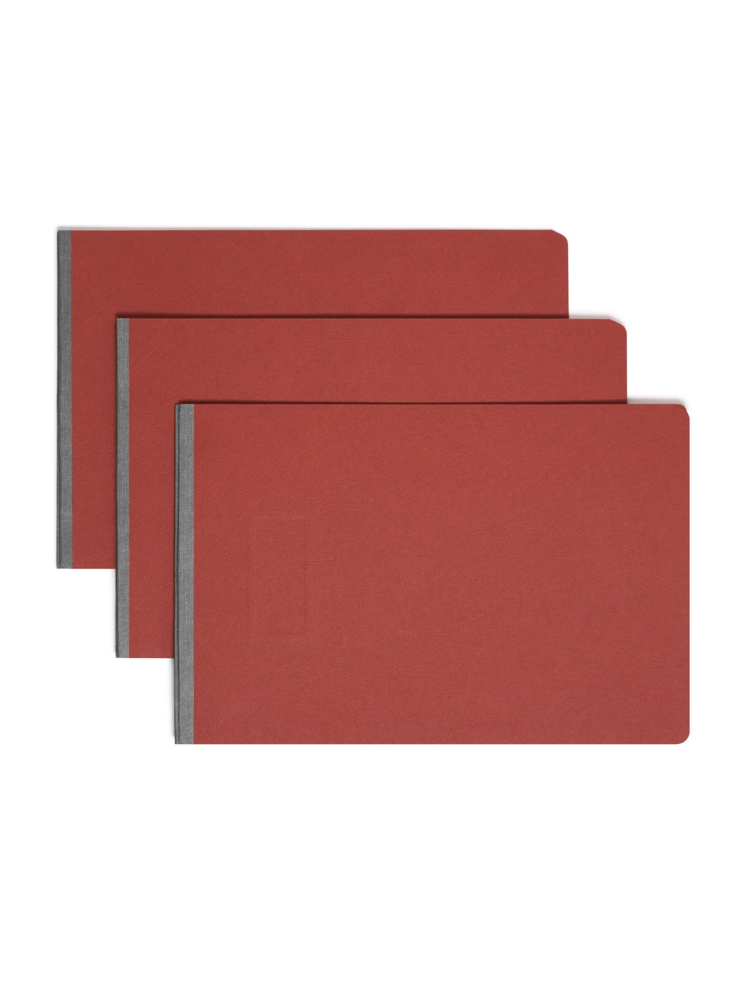 Premium Pressboard Report Covers, 8 1/2-inch Metal Prong Side Fastener with Compressor, 3-inch Expansion, Red Color, Tabloid Size,