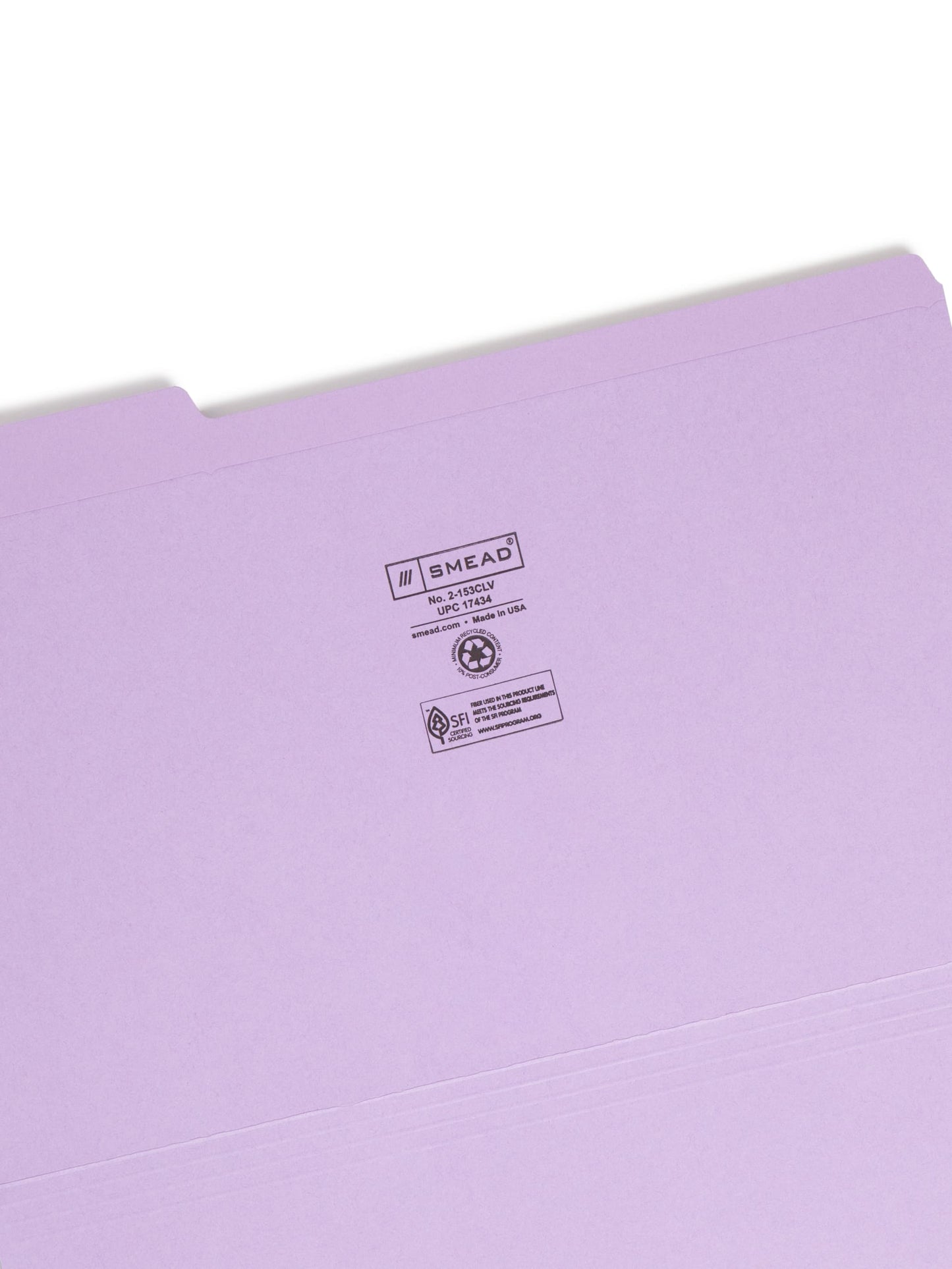 Reinforced Tab File Folders, 1/3-Cut Tab, Lavender Color, Legal Size, Set of 100, 086486174343