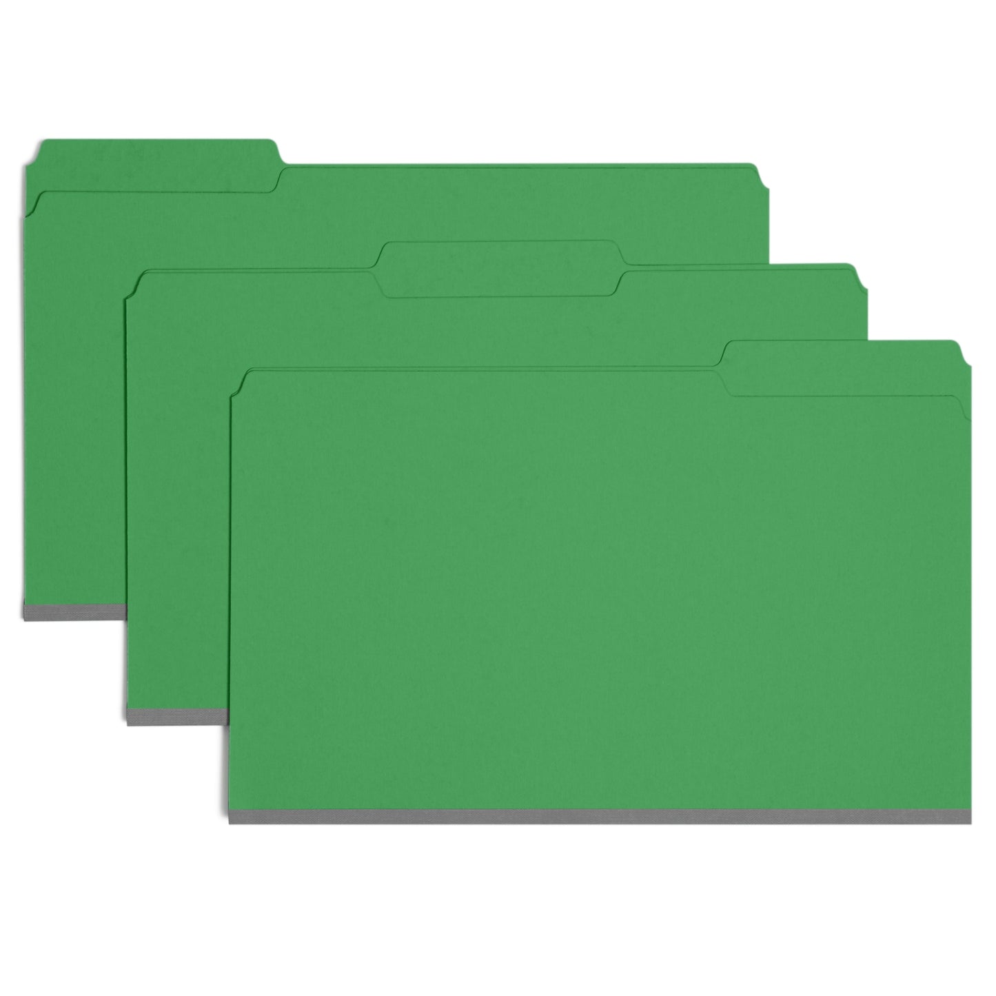 Pressboard File Folder, 1 inch Expansion, 1/3-Cut Tab, Green Color, Legal Size, Set of 25, 086486225465