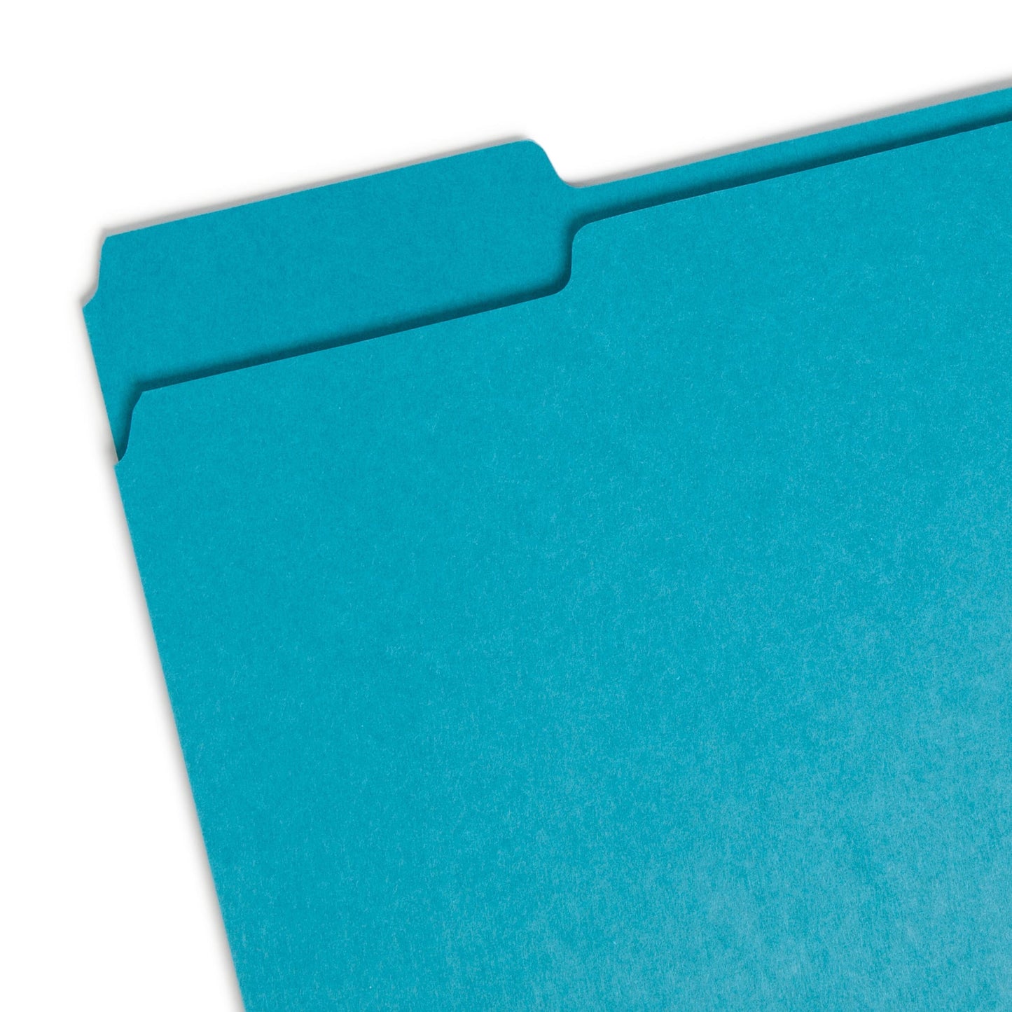 Standard File Folders, 1/3-Cut Tab, Teal Color, Letter Size, Set of 100, 086486131438
