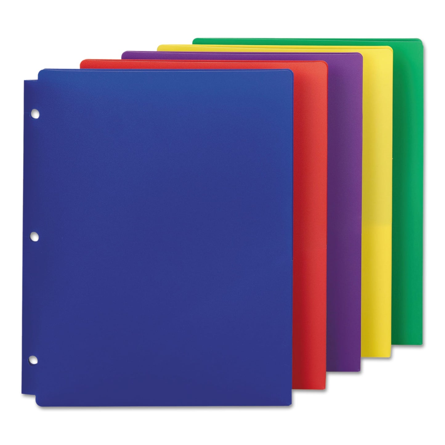 Poly Snap-In Two-Pocket Folder, Assorted Colors Color, Letter Size, Set of 10, 086486879392